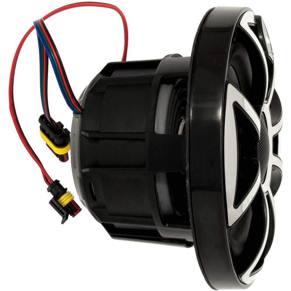 Wet Sounds | Revo 8-Xss | High Output Component Style 8"" Marine Coaxial Speaker With Rgb Backlighting And Open Faced Silver Grille