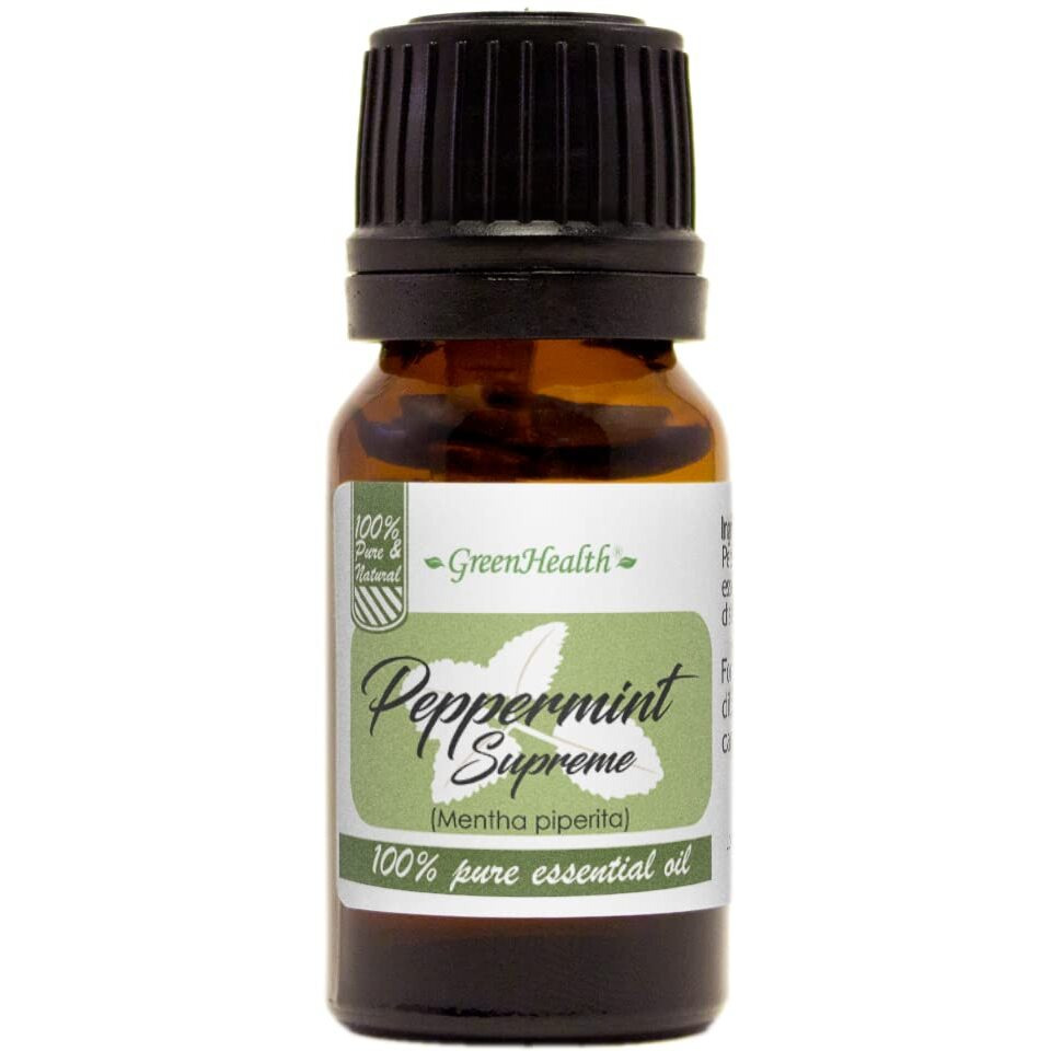 Peppermint Essential Oil (Mentha Piperita) - 100% Pure - 10 Ml (0.33 Fl Oz) - Greenhealth