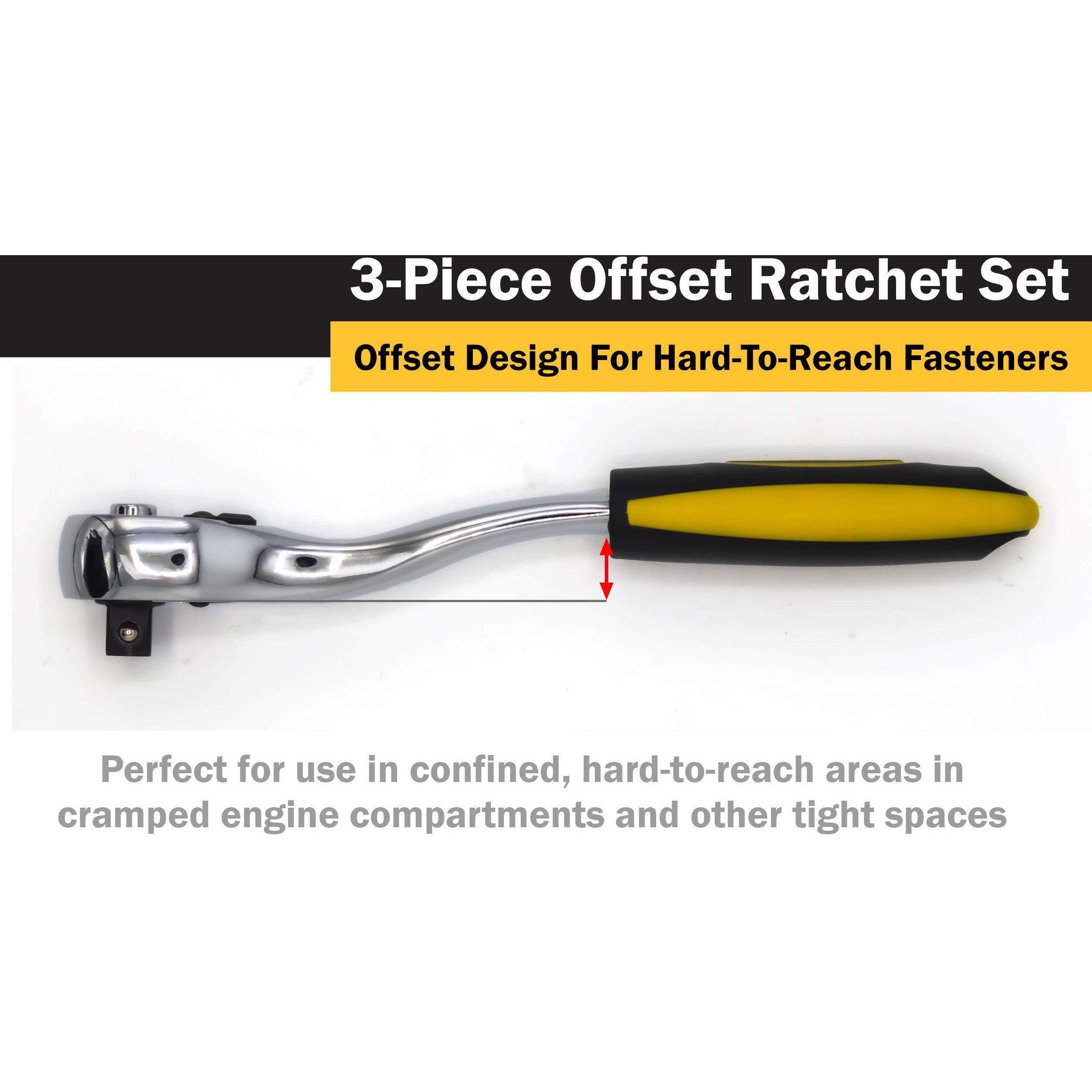 Titan 18025 3-Piece 72-Tooth Offset Ratchet Set