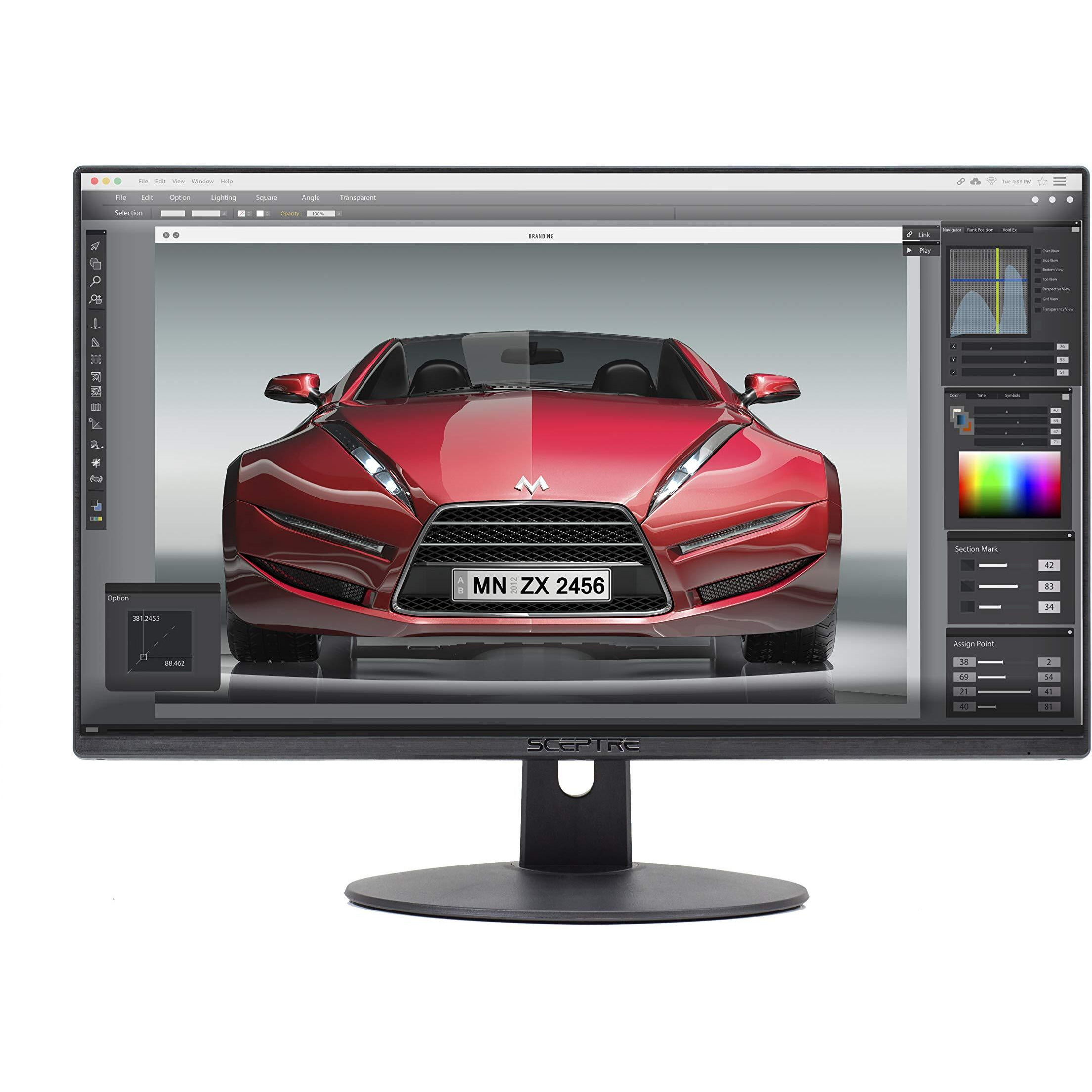 Sceptre New 22 Inch Fhd Led Monitor 75Hz 2X Hdmi Vga Build-In Speakers, Machine Black (E22 Series), 1920 X 1080 Pixels