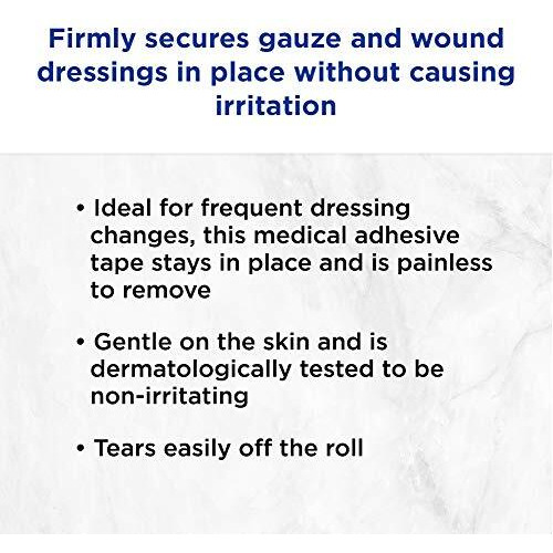 Band-Aid Brand First Aid Hurt-Free Medical Adhesive Paper Tape For Wound Dressings, 1 In By 10 Yd