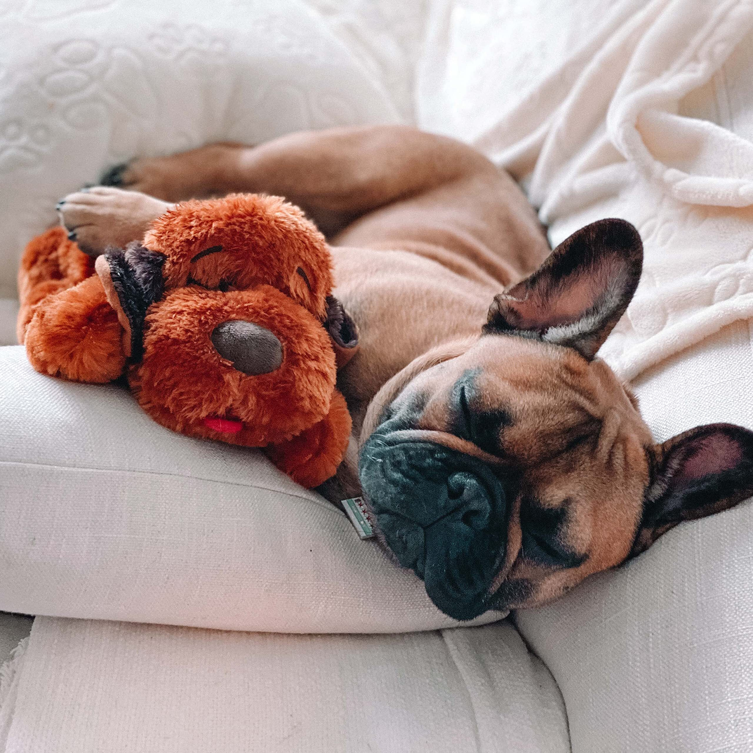 Smartpetlove Original Snuggle Puppy Heartbeat Stuffed Toy For Dogs. Pet Anxiety Relief And Calming Aid, Comfort Toy For Behavioral Training In Brown.