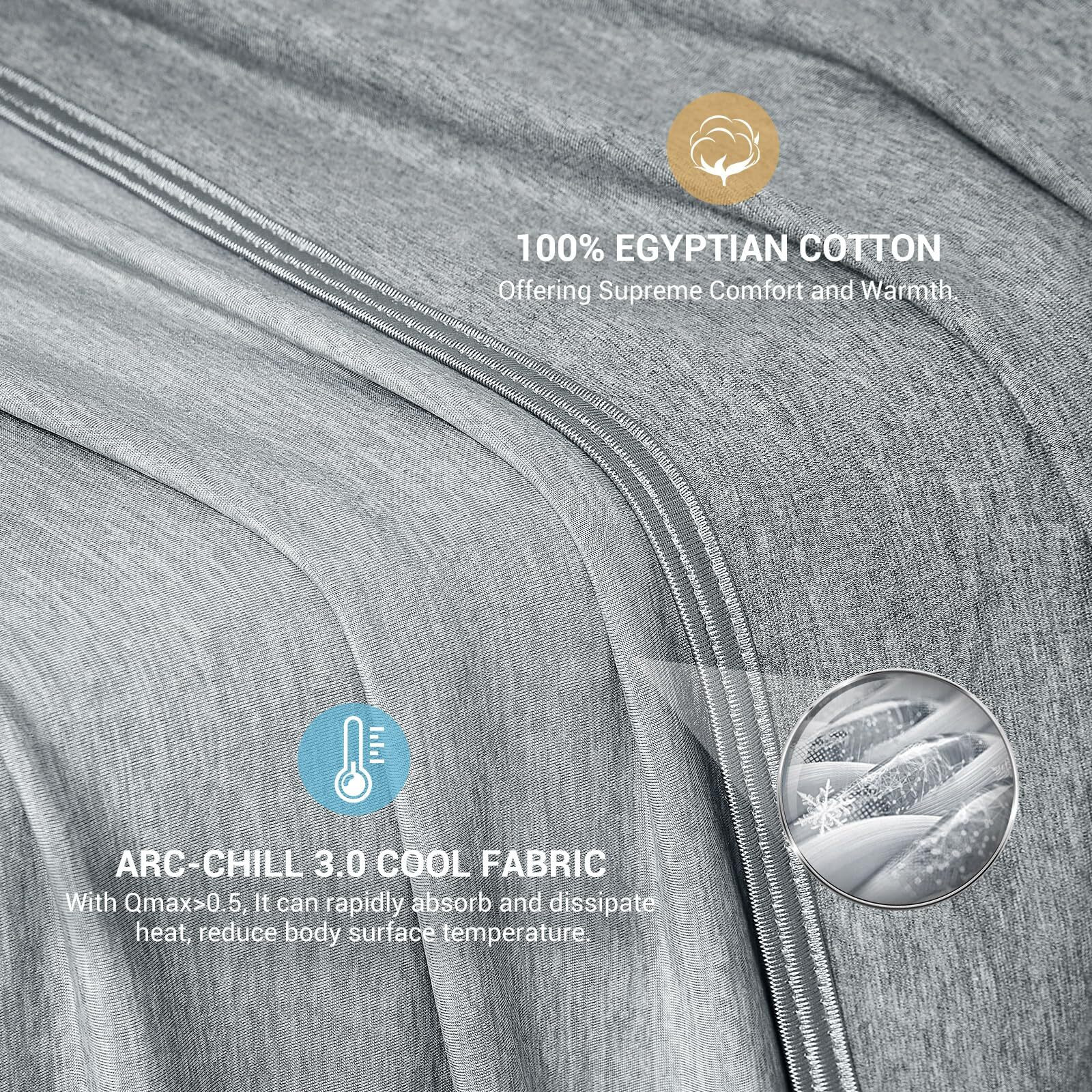 Elegear Revolutionary Cooling Blanket Twin, Absorbs Heat To Keep Body Cool For Night Sweats, Arc-Chill Cool 3.0 Fiber Q-Max&gt0.5 For Hot Sleepers, Lightweight Summer Cold Blankets For Sleeping, Grey