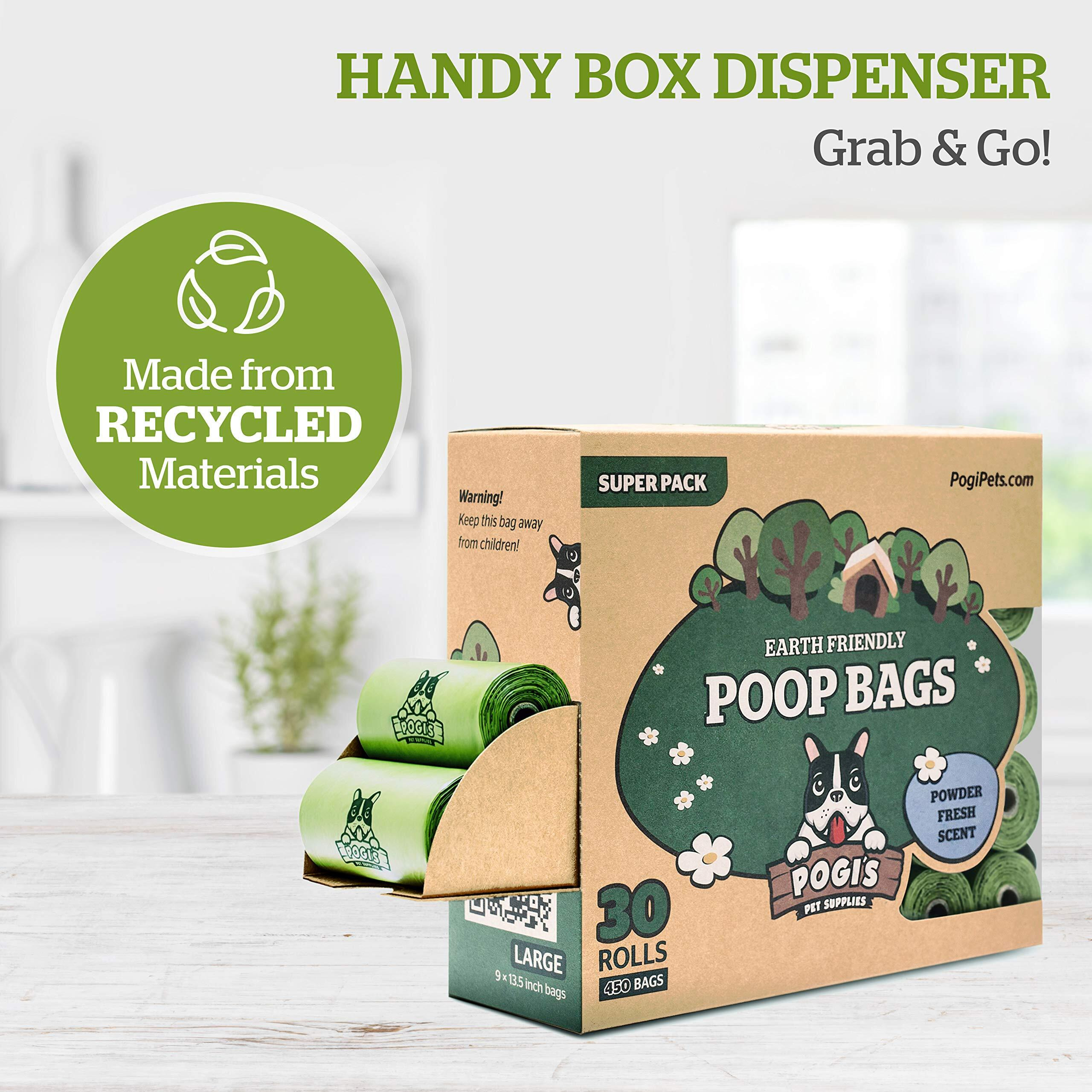 Pogis Dog Poop Bags - 30 Rolls (450 Doggie Poop Bags) - Leak-Proof Dog Waste Bags - Scented, Ultra Thick, Extra Large Poop Bags For Dogs