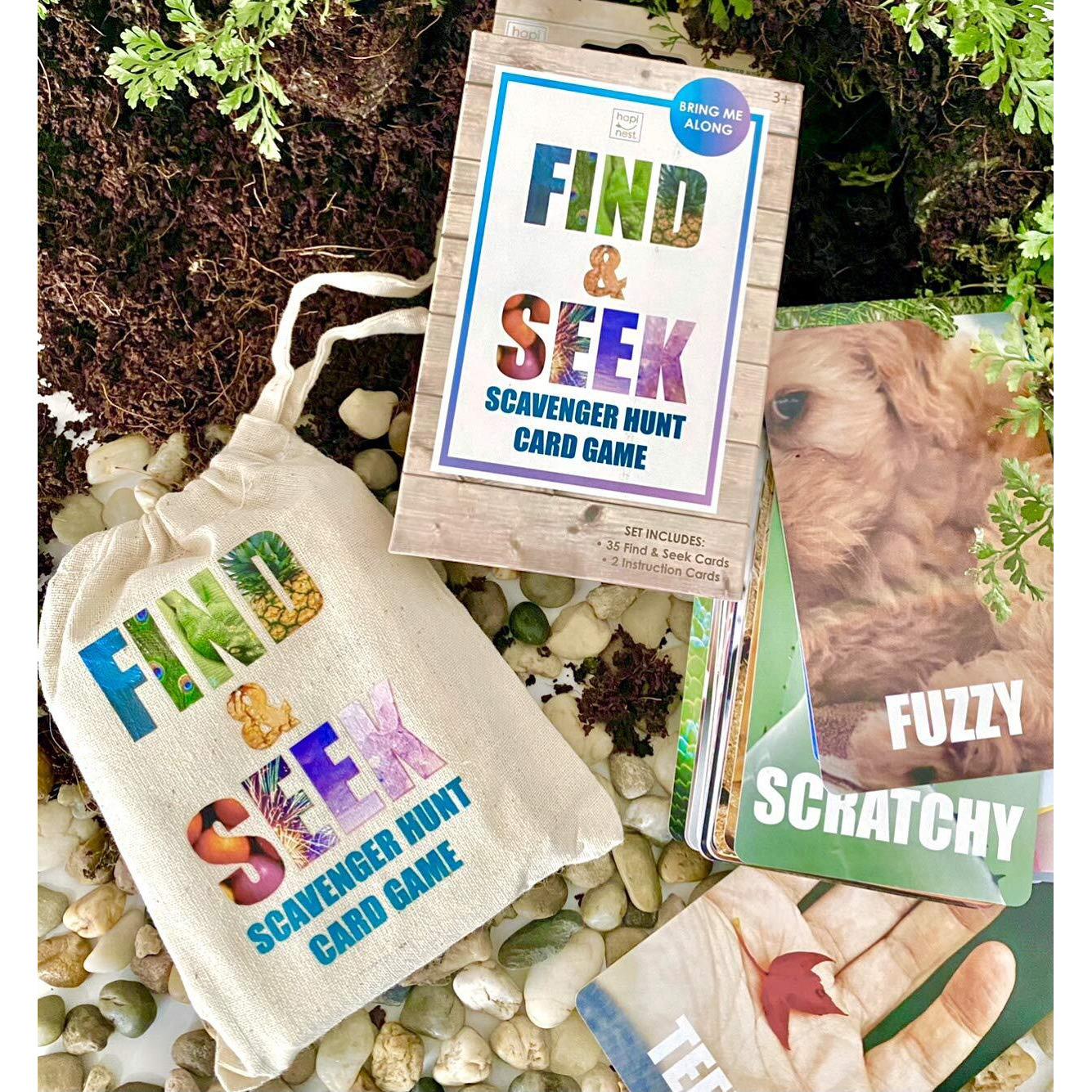 Hapinest Find And Seek Scavenger Hunt Card Game, Indoor Outdoor Activities For Kids Toddler & Family, Beach Camping Travel Car Games For Road Trips, Kids Scavenger Hunt Game Age 3 4 5 6 Years Old & Up