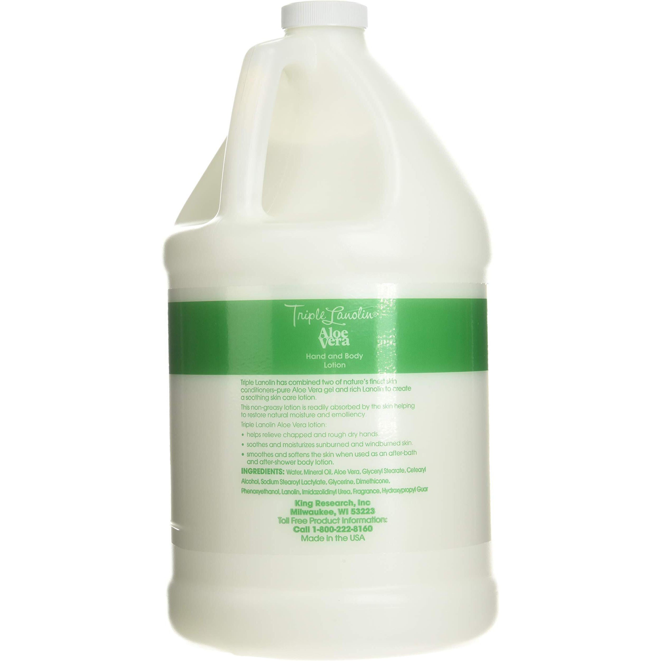 Triple Lanolin Aloe Vera Lotion,1 Gallon