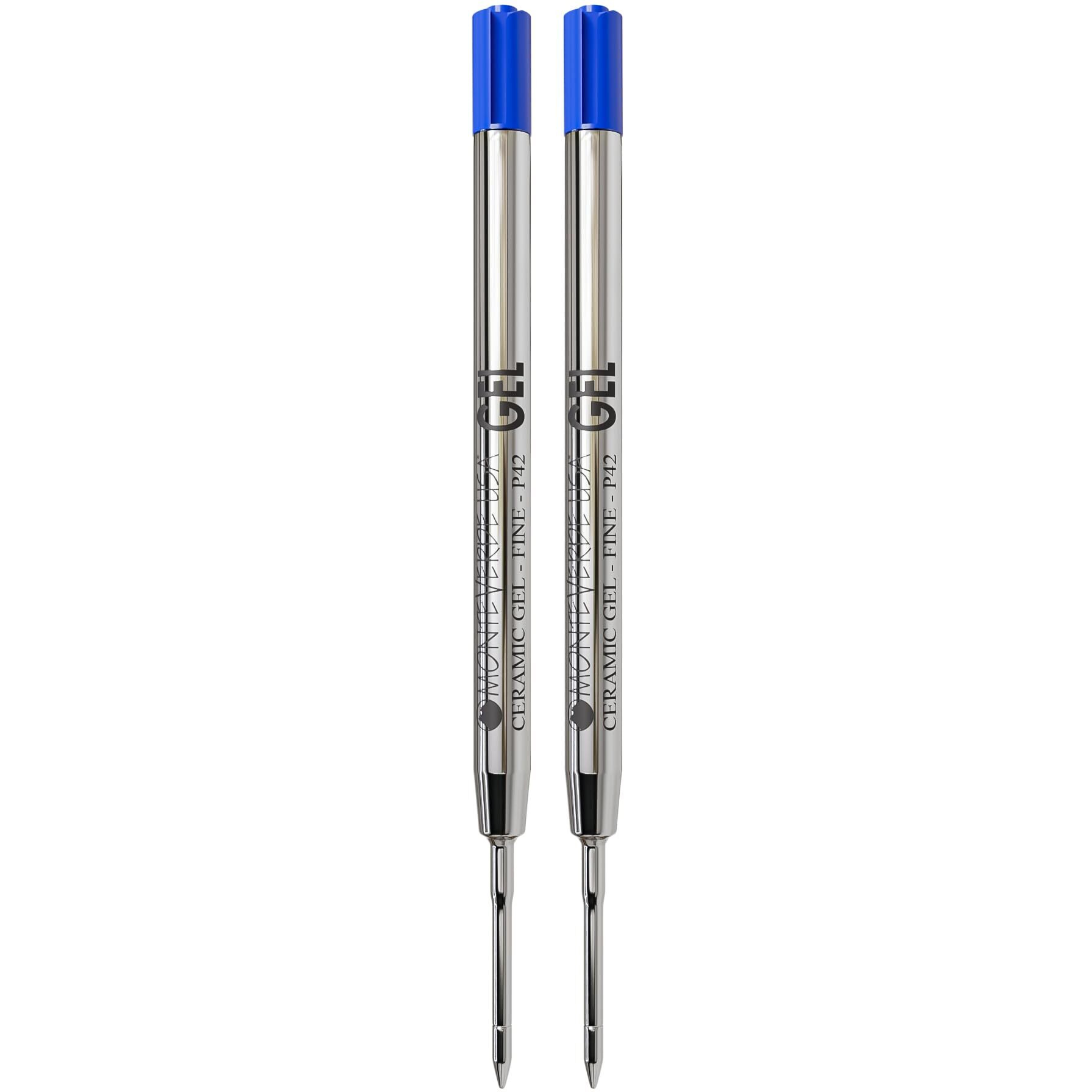 Monteverde Capless Gel Ballpoint Refill To Fit Parker Ballpoint Pens, Fine Point, Blue, 2 Per Pack (P422Bu)