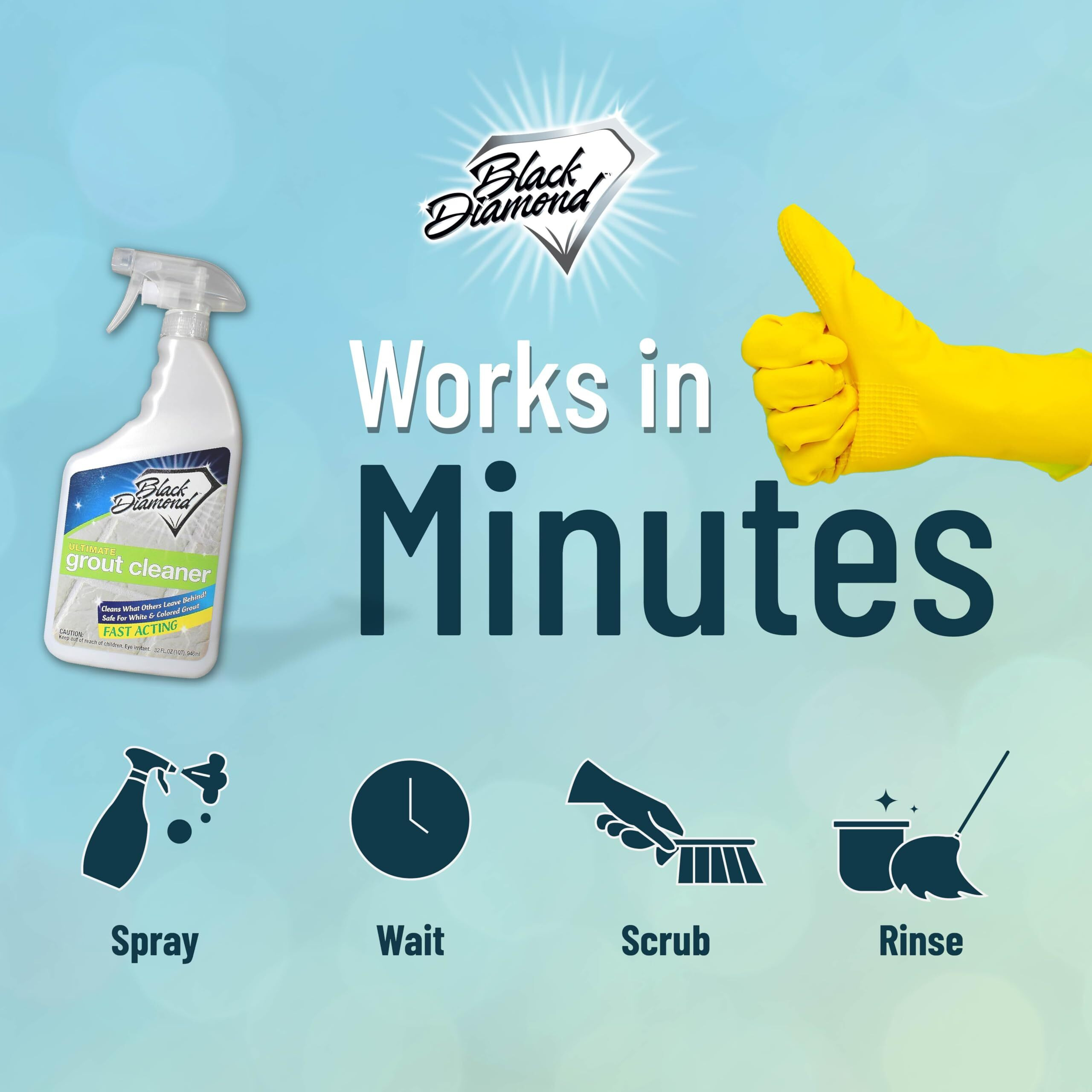 Ultimate Grout Cleaner Spray For Tile - Heavy Duty Grout And Tile Cleaner For Tile Floors & Shower Grout Cleaner - Tile Floor Cleaner Removes Dirt, Grease And Soap Scum From Tile & Grout - 1-Quart.
