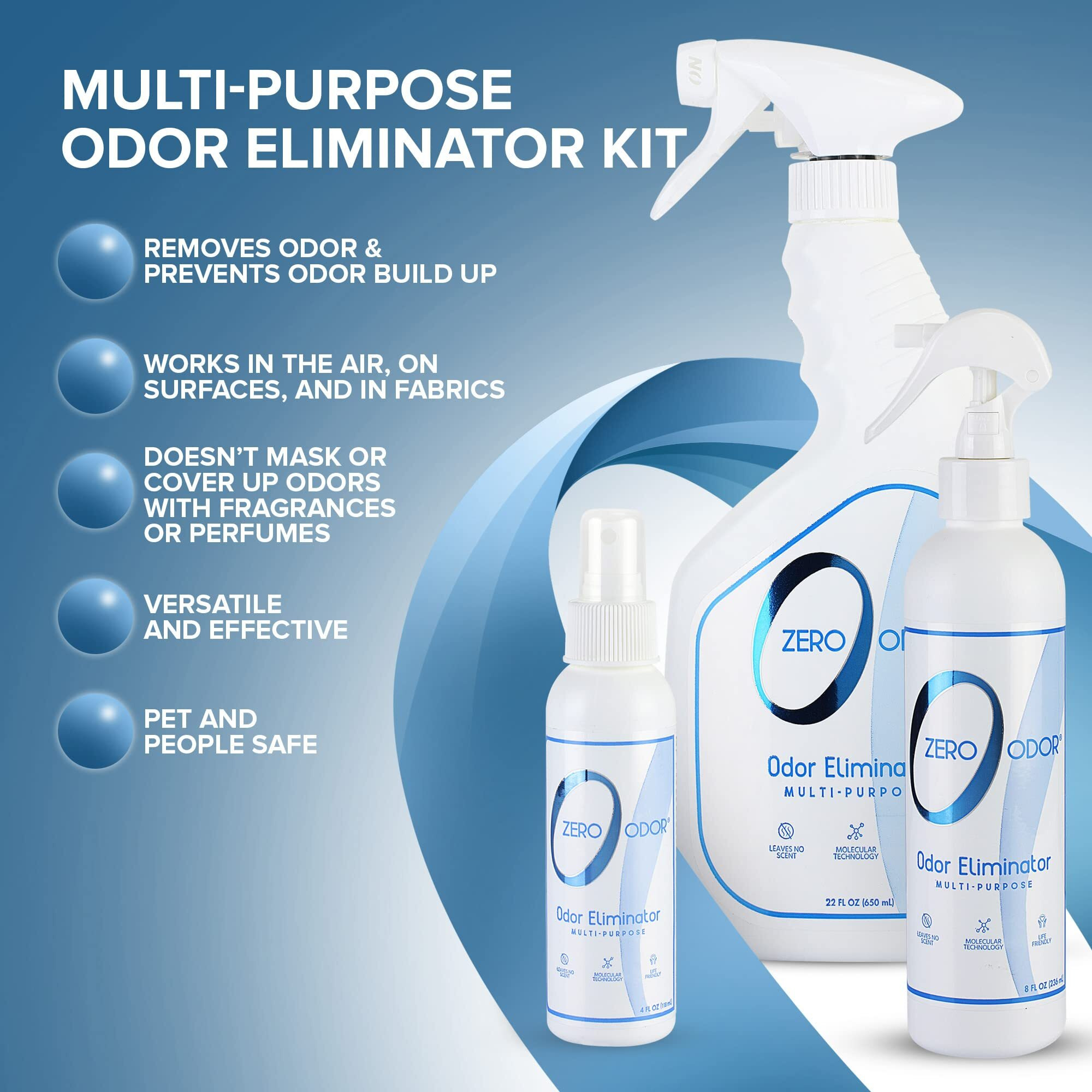 Zero Odor - Multi-Purpose Household Odor Eliminator Kit