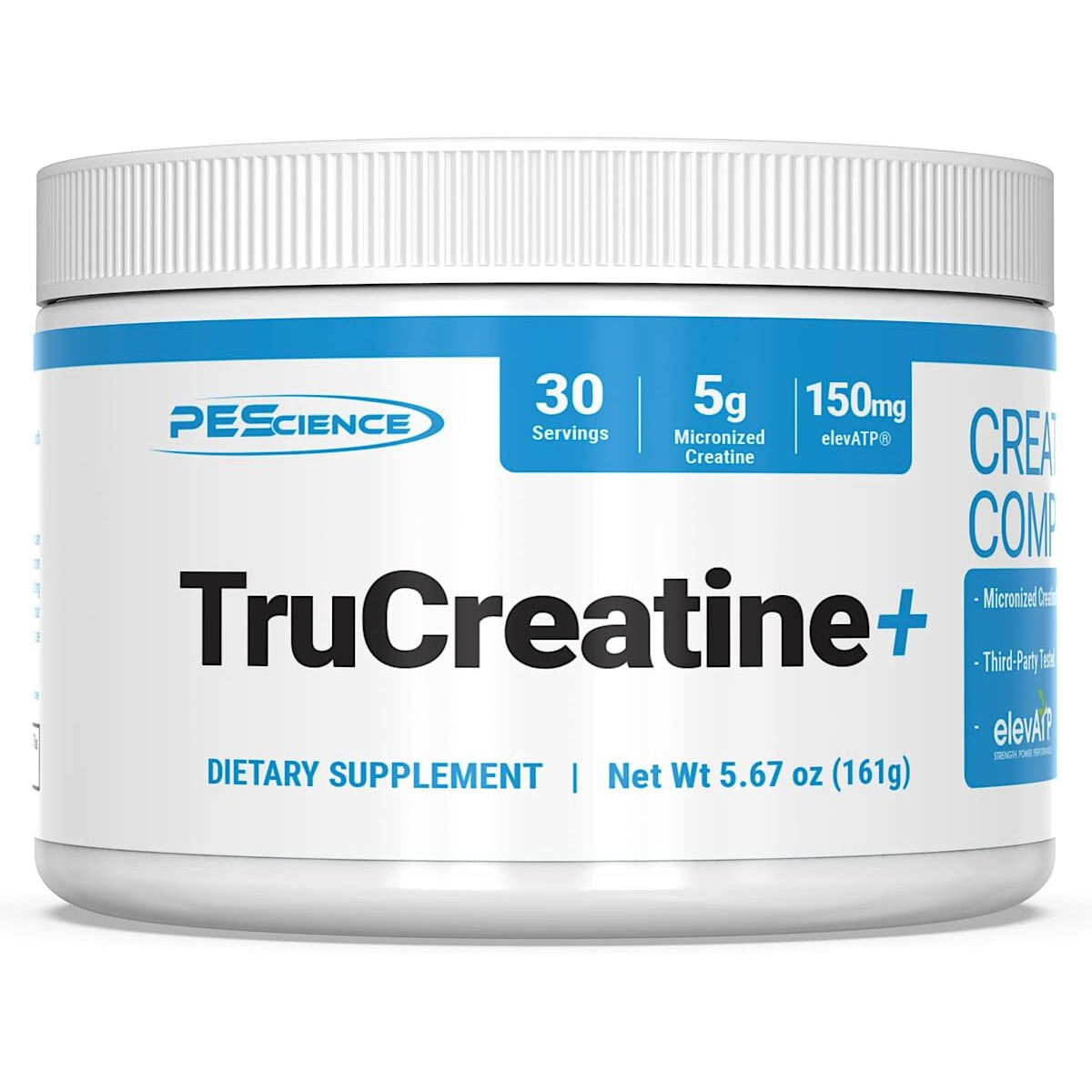 Pescience Trucreatine+, Pure Creatine Monohydrate And Elevatp Powder, 30 Servings