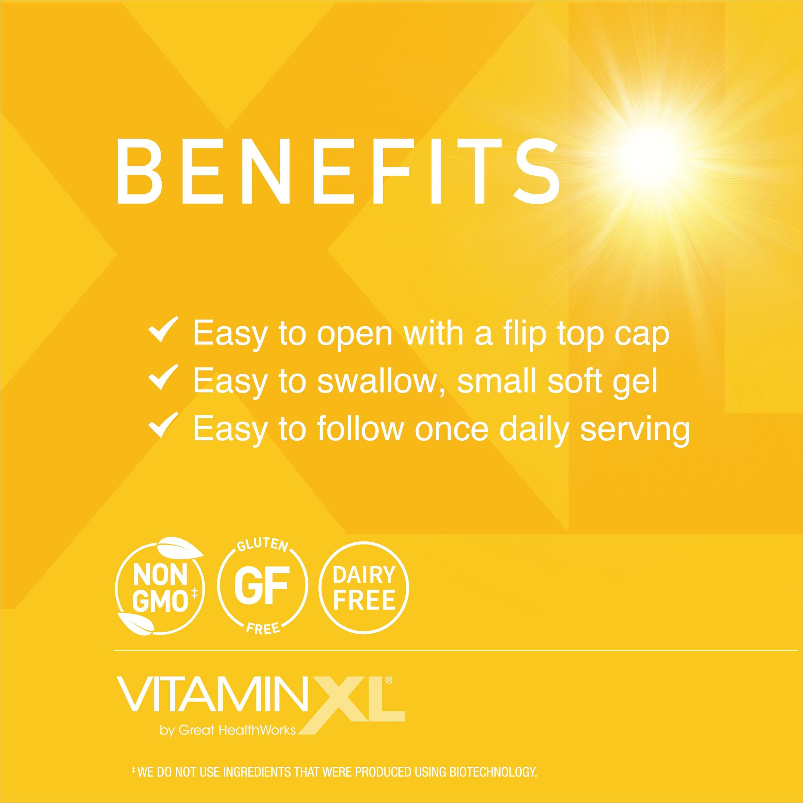 Omegaxl Joint Support Supplement - 60 Softgels & Vitaminxl D3 High Potency Daily Vitamin D 5000 Iu 125Mcg Immune Support Supplement (30 Softgels) - 2 Pack