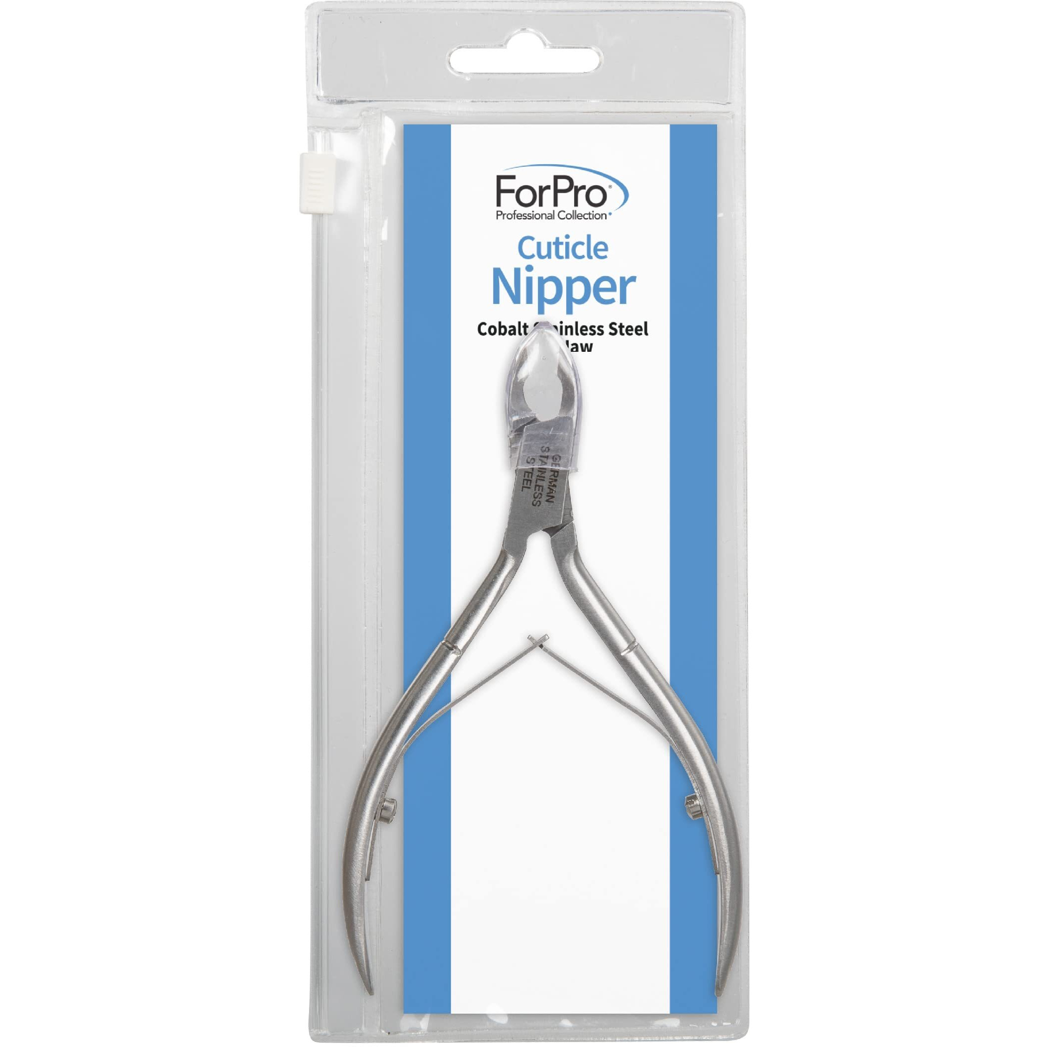 Forpro Professional Collection Cobalt Cuticle Nipper, Stainless Steel Cuticle Nipper For Trimming Cuticles And Hangnails,  Jaw