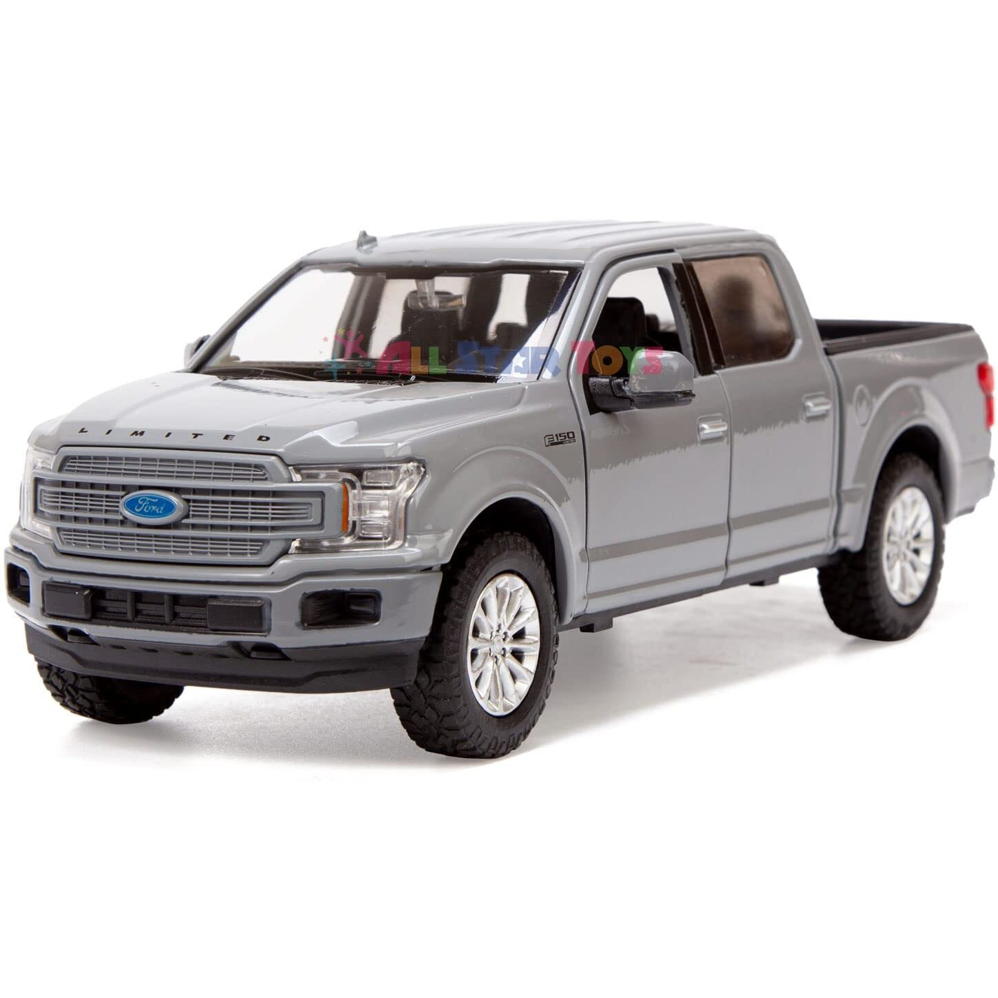 Motormax All Star Toys Exclusive 2019 Ford F-150 Limited Crew Cab Pickup Truck Abyss Gray 1/24 Diecast Model Car 79364 Grey