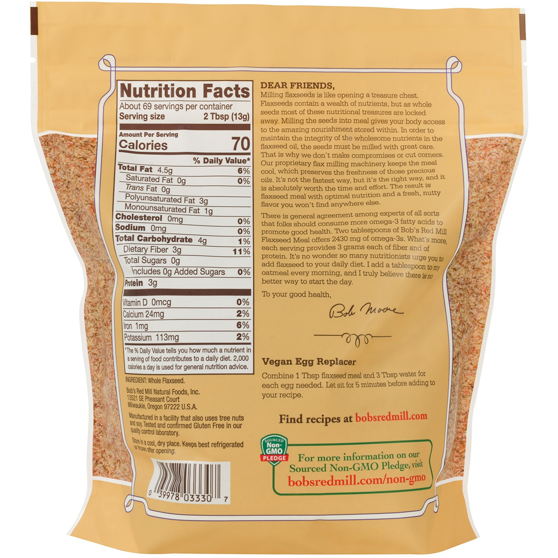 Bobs Red Mill Flaxseed Meal, 32 Oz