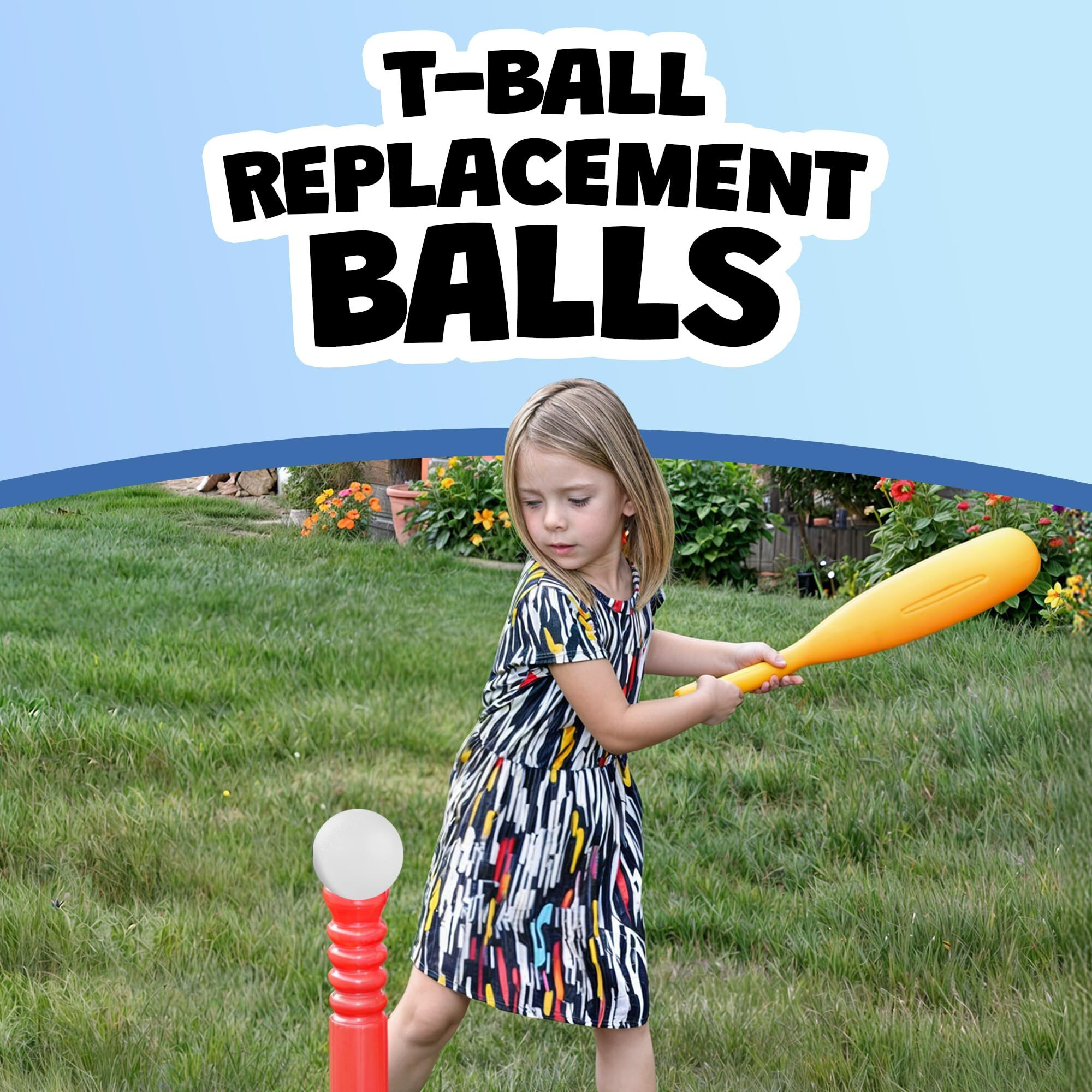 Liberty Imports 24 Pack Toddler & Little Kids Replacement T Balls, 2.5"" Plastic Baseballs With Durable Mesh Bag - 2 Dozen Practice Toy Balls For Softball And Baseball Training