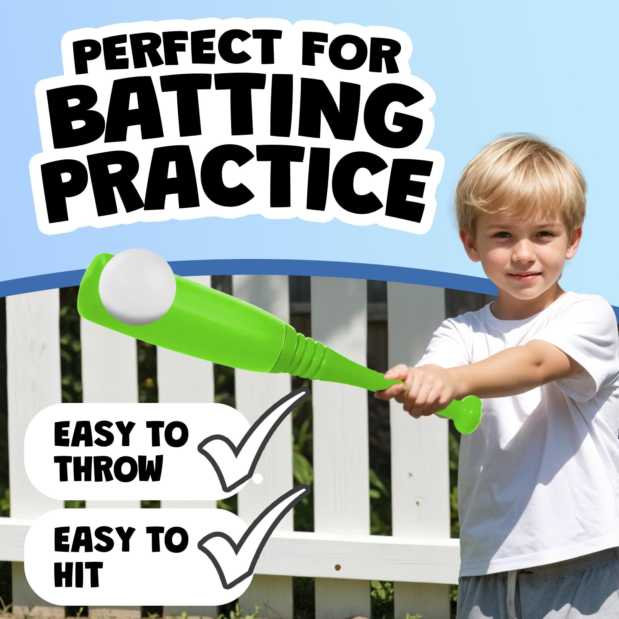 Liberty Imports 24 Pack Toddler & Little Kids Replacement T Balls, 2.5"" Plastic Baseballs With Durable Mesh Bag - 2 Dozen Practice Toy Balls For Softball And Baseball Training