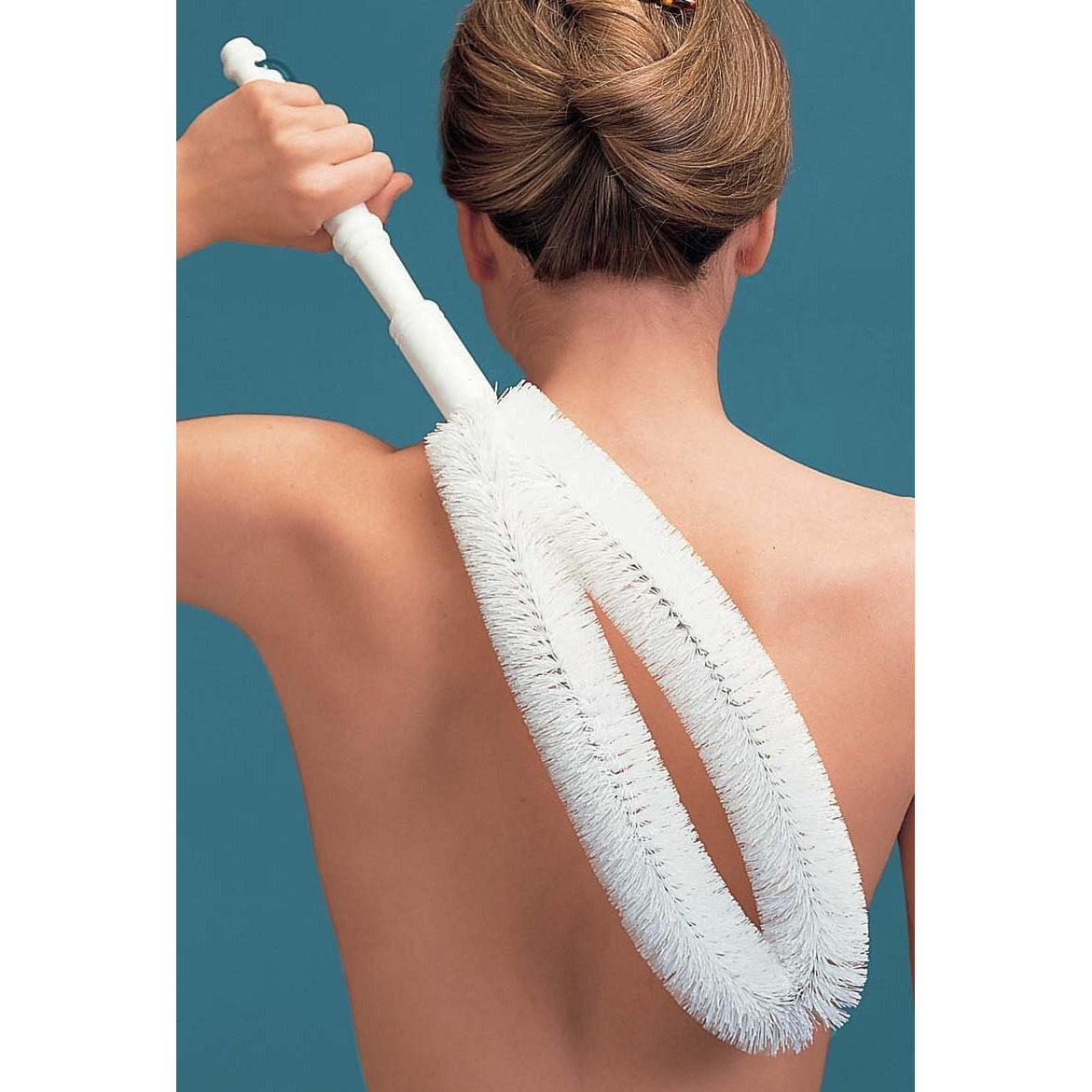 Ez Reach Back Brush, Long Handled Back And Body Scrubber For Easy Cleansing & Exfoliating In The Bath Or Shower - Measures 22     Long