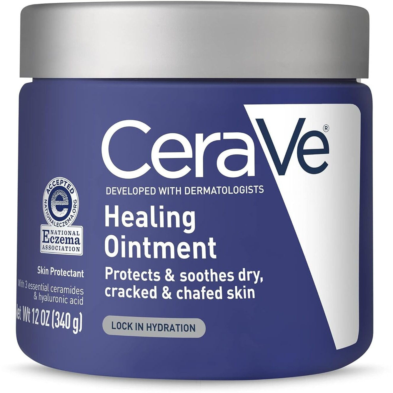 Cerave Healing Ointment | Moisturizing Petrolatum Skin Protectant For Dry Skin With Hyaluronic Acid And Ceramides | Lanolin Free & Fragrance Free | 12 Ounce