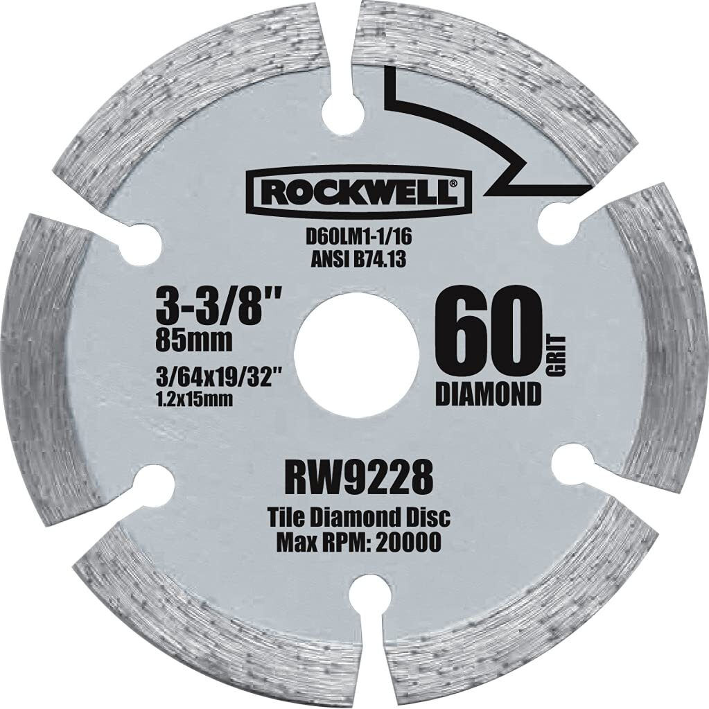 Rockwell Rw9228 Versacut 3-3/8-Inch Diamond Grit Circular Saw Blade