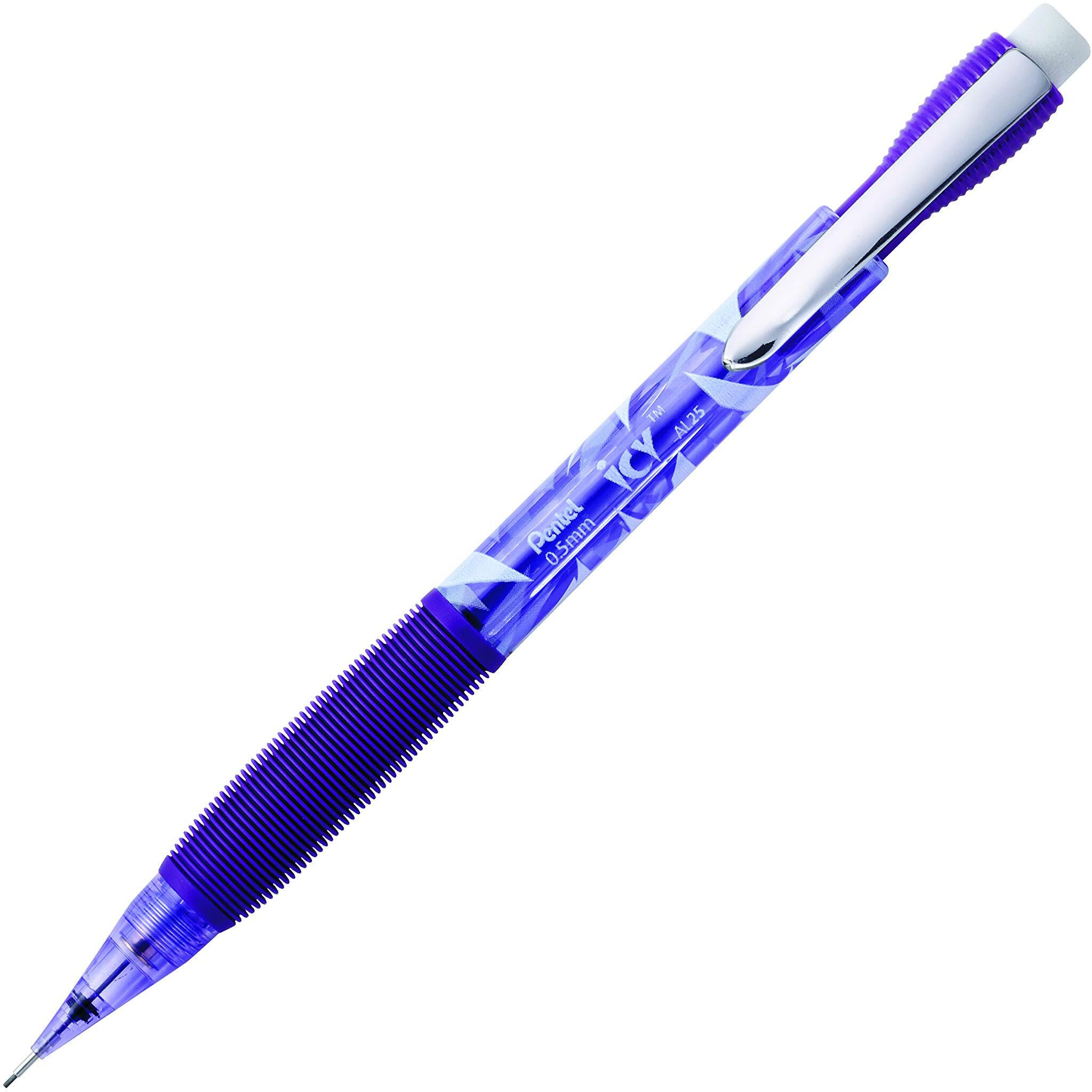 Pentel Icy Automatic Pencil, 0.5Mm, Violet Barrel, Box Of 12 (Al25Tv) (Appearance May Vary)