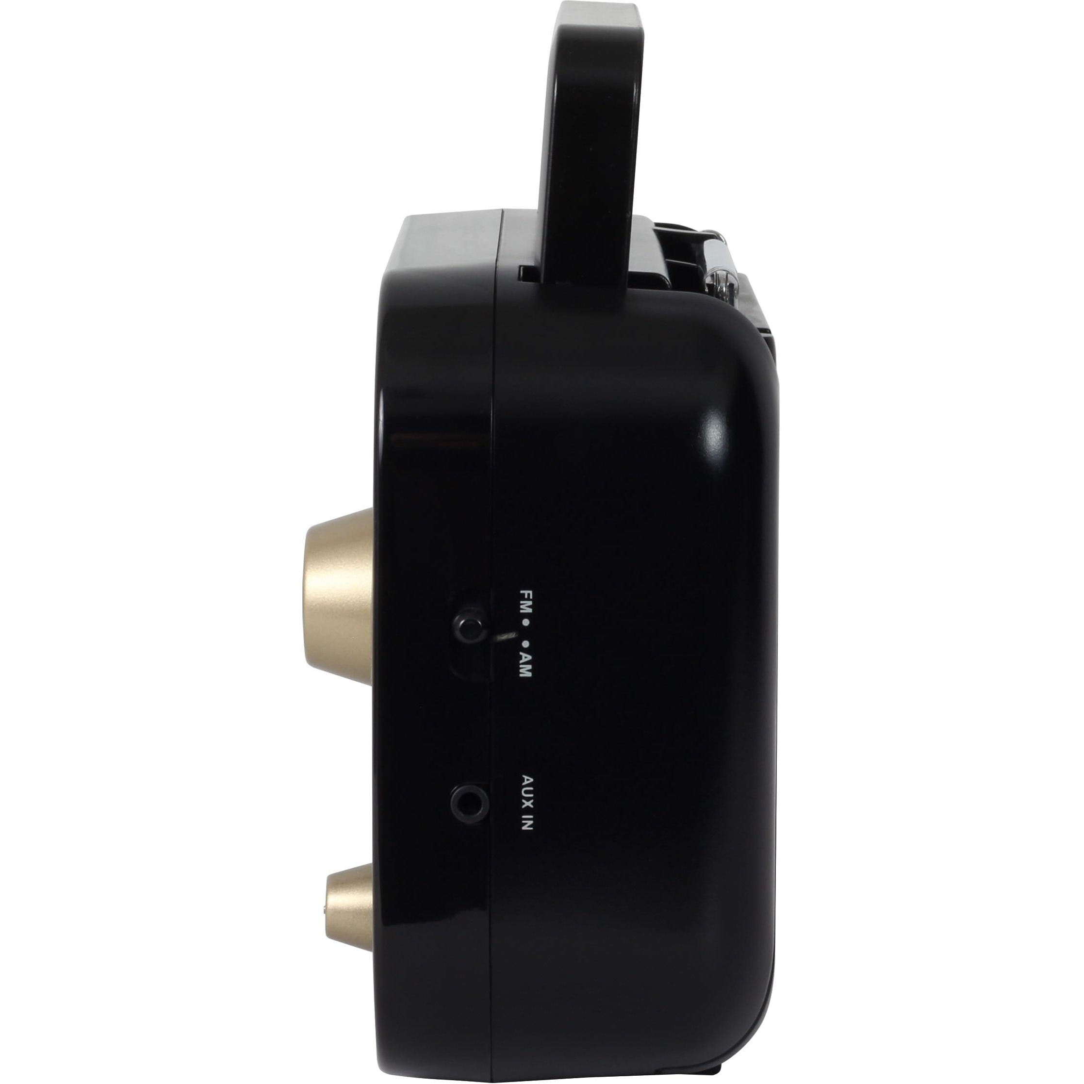 Studebaker Black And Gold Classic Retro Portable Am/Fm Radio With Aux Input - Sb2000Bg