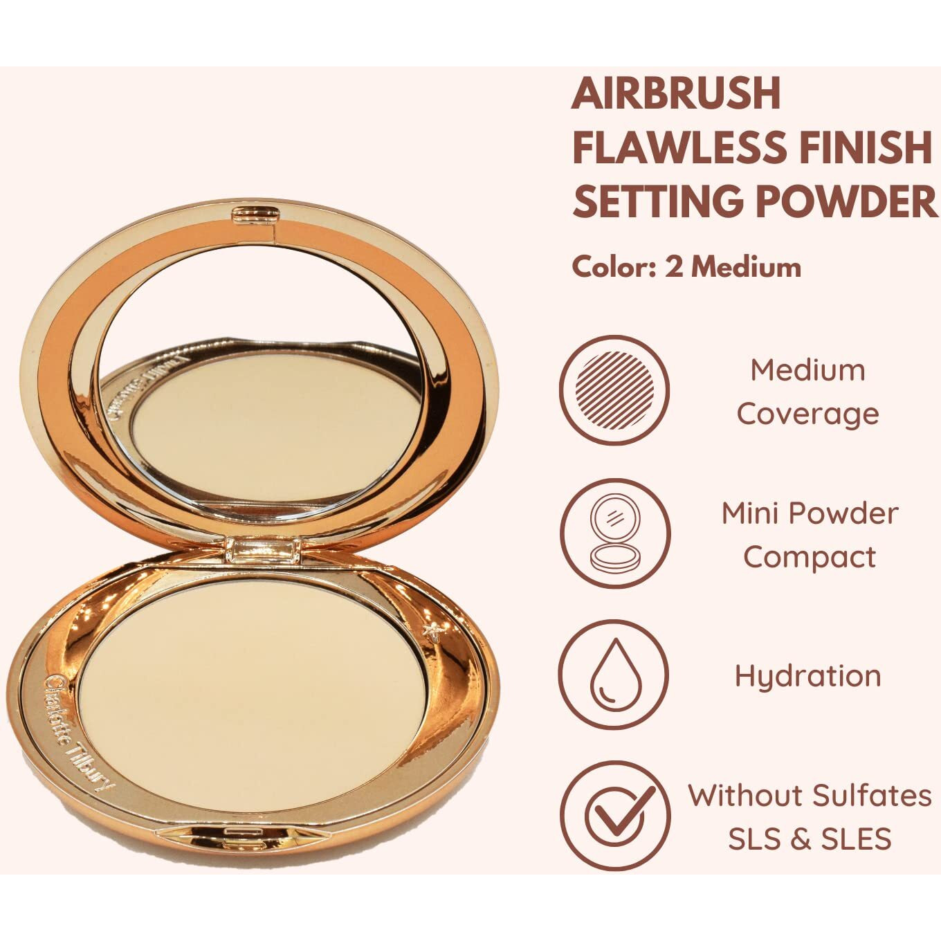 Charlotte Tilbury Airbrush Flawless Finish Skin Perfecting Micro Powder Medium