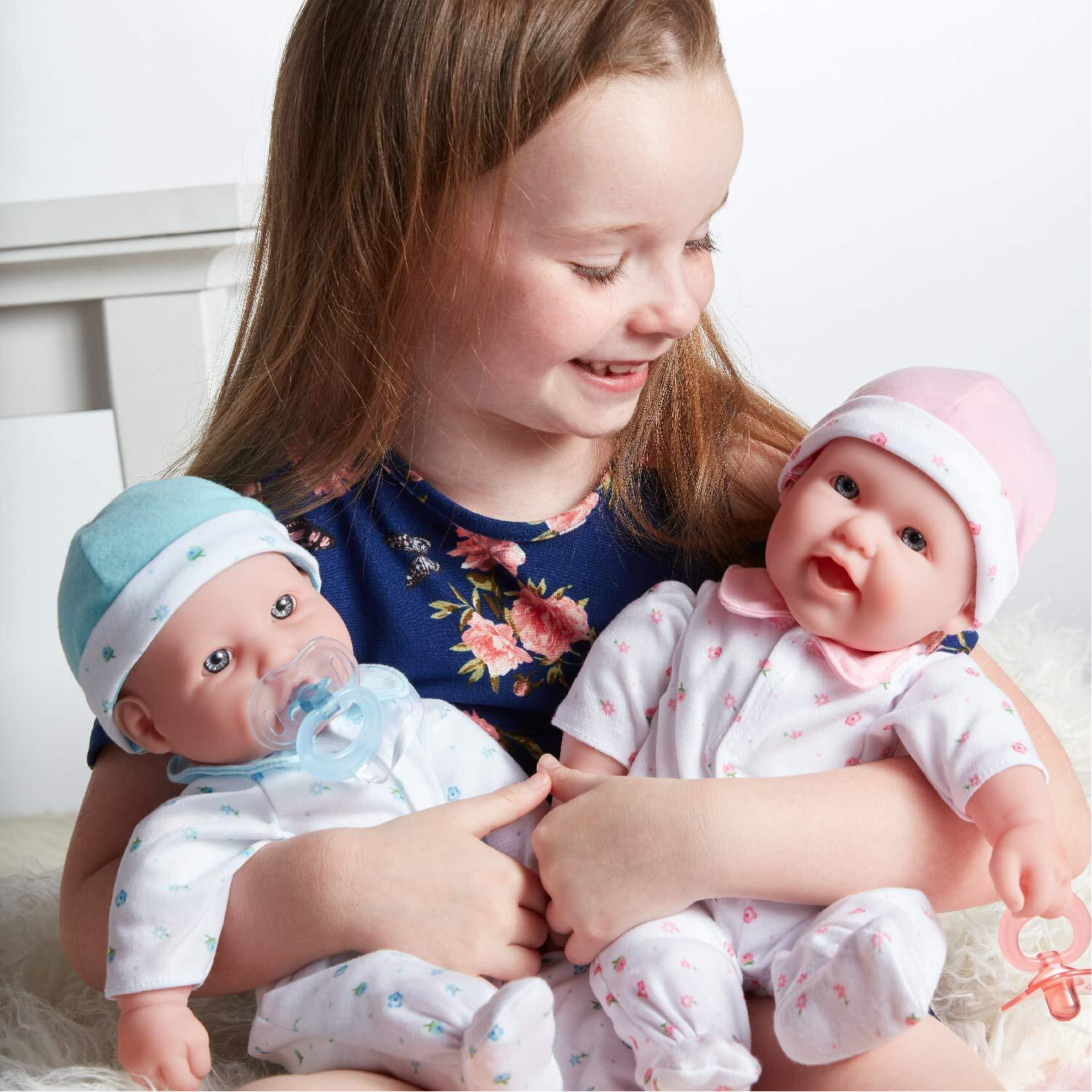 Jc Toys, La Baby 16-Inch Blue Washable Soft Body Boy Baby Doll With Accessories - For Children 12 Months And Older, Designed By Berenguer