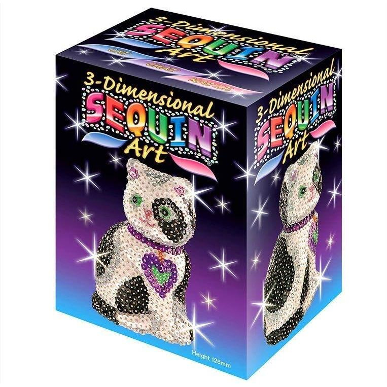 Sequin Art 3D, Cat, Sparkling Arts And Crafts Kit Creative Crafts For Adults And Kids