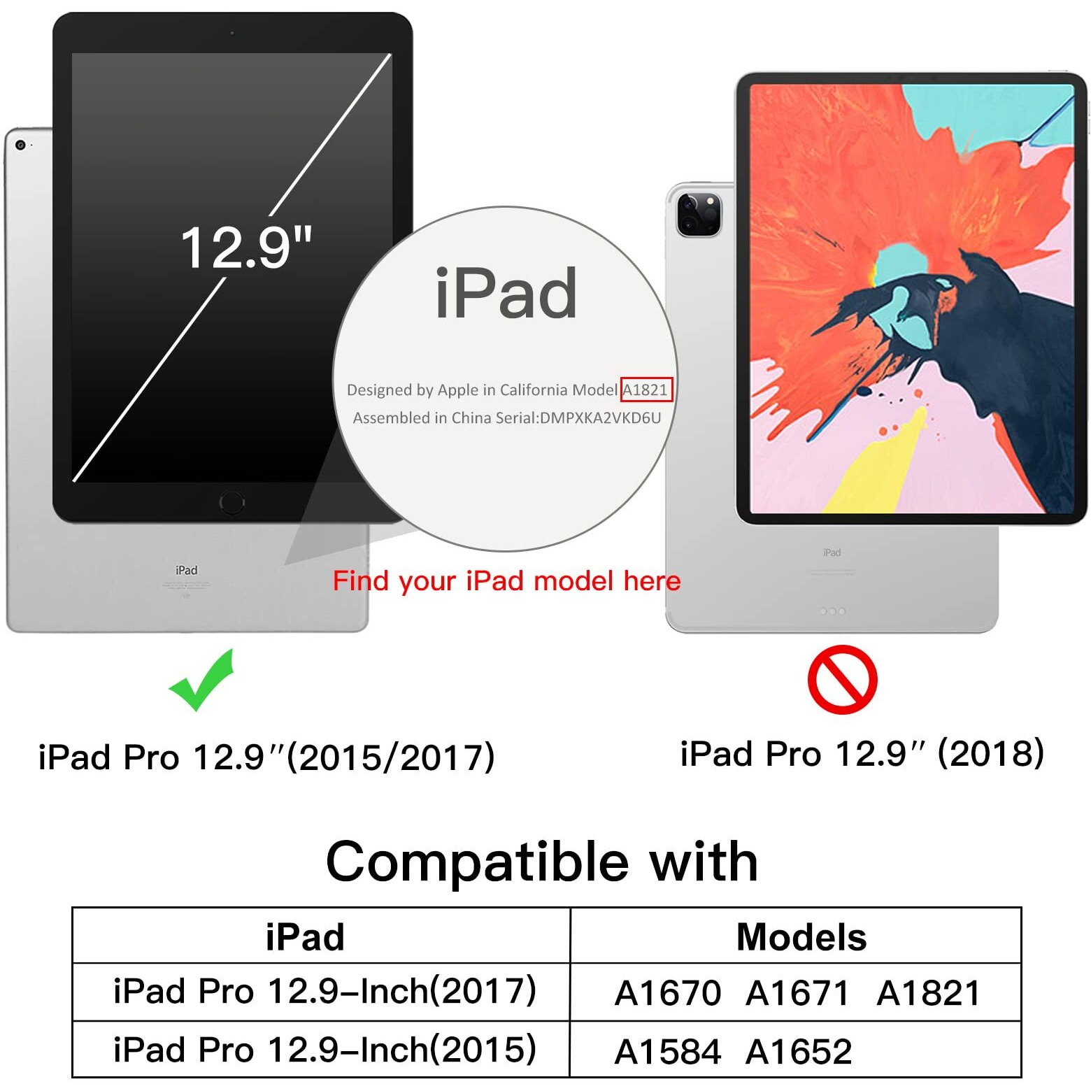 Jetech Case For Ipad Pro 12.9 Inch (1St And 2Nd Generation, 2015 And 2017 Model), Auto Wake/Sleep (Dark Grey)