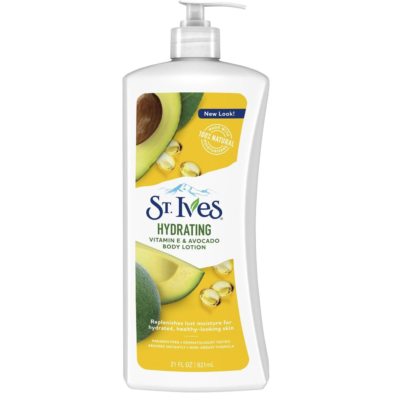 St. Ives Hydrating Hand & Body Lotion Moisturizer For Dry Skin Vitamin E & Avocado Made With 100% Natural Moisturizers 21 Oz