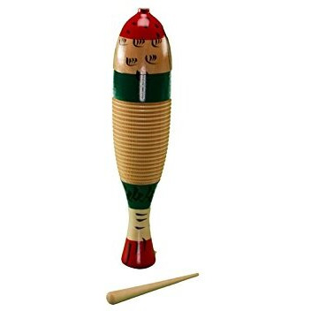 Rhythm Band Traditional Wood Guiro With Scratcher