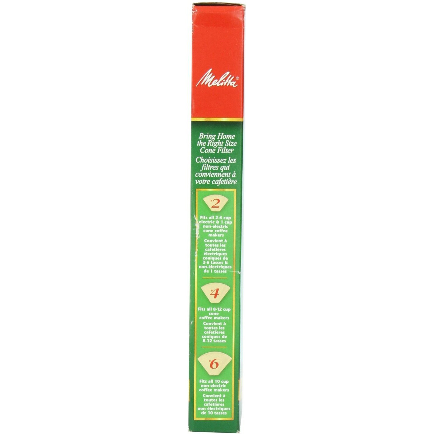 Melitta Cone Coffee Filters, Natural Brown, No. 6, 40 Count Filters
