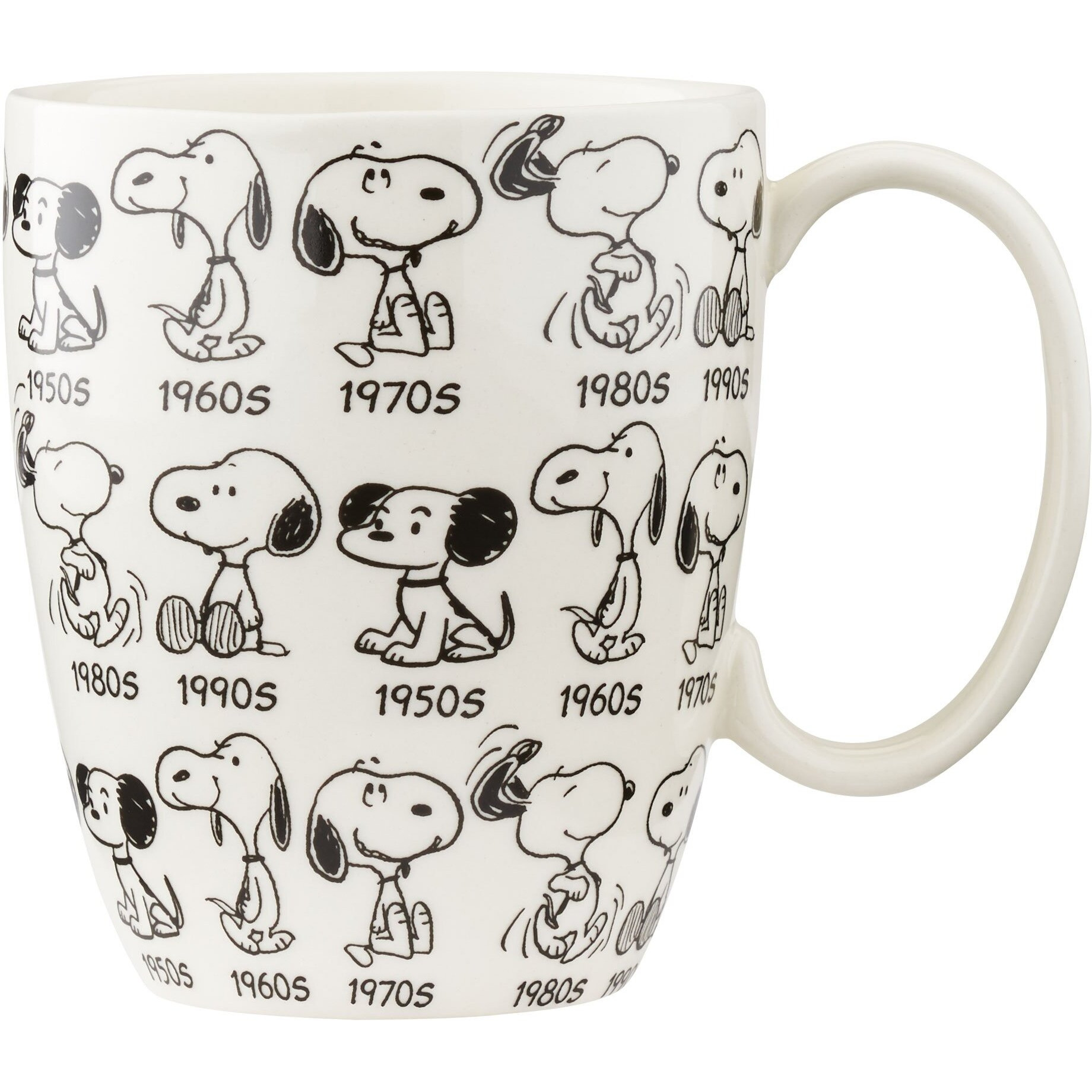 Department 56 Porcelain Peanuts Anniversary Snoopy Mug, 10 Fluid Ounces