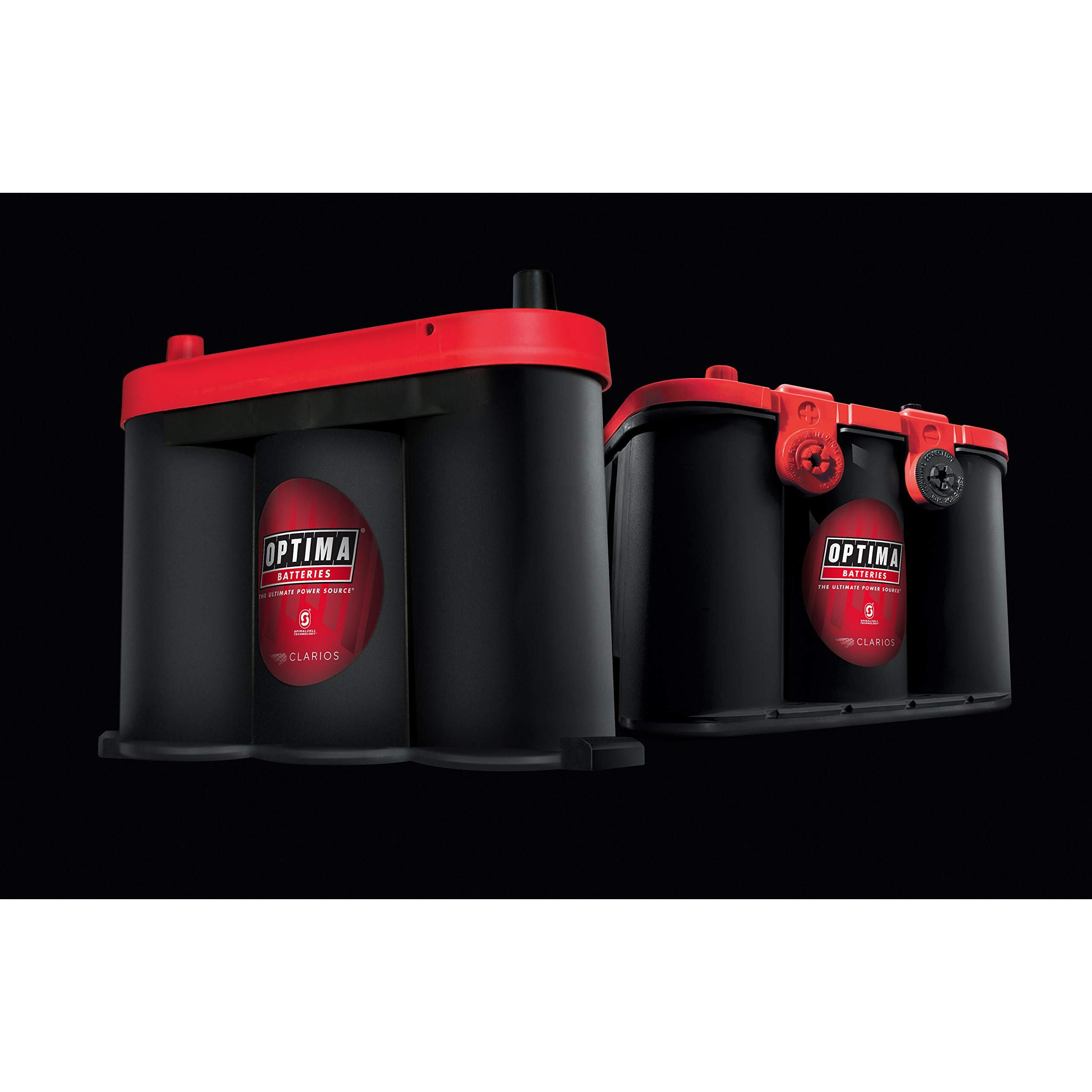 Optima Batteries High Performance 35 Redtop Sealed Agm Car, Truck And Suv Starting Battery, 720 Cca, Sae Terminal, Maintenance Free, Versitile Mounting