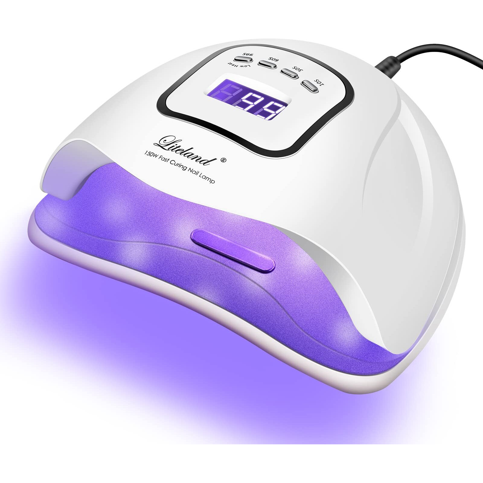 Uv Gel Nail Lamp,150W Uv Nail Dryer Led Light For Gel Polish-4 Timers Professional Nail Art Accessories,Curing Gel Toe Nails