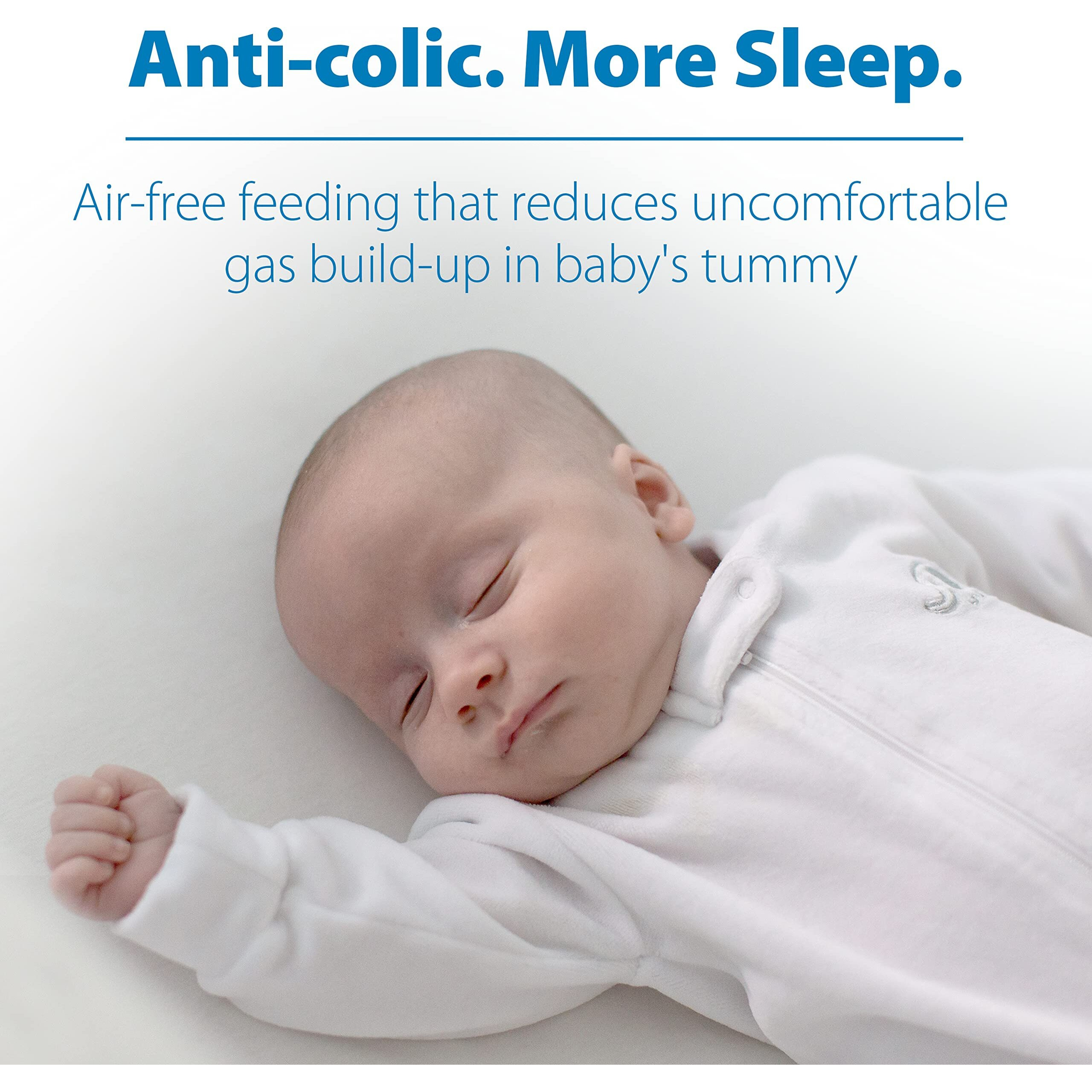 Dr. Brown's Natural Flow Anti-Colic Options+ Wide-Neck Glass Baby Bottles 5 Oz/150 Ml, With Level 1 Slow Flow Nipple, 3 Pack, 0M+