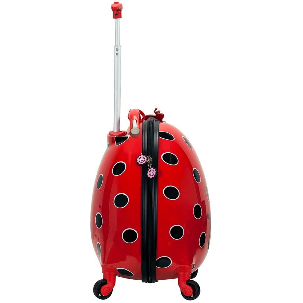 Rockland Jr. Kids' My First Hardside Spinner Luggage, Telescoping Handles, Ladybug, Carry-On 19-Inch