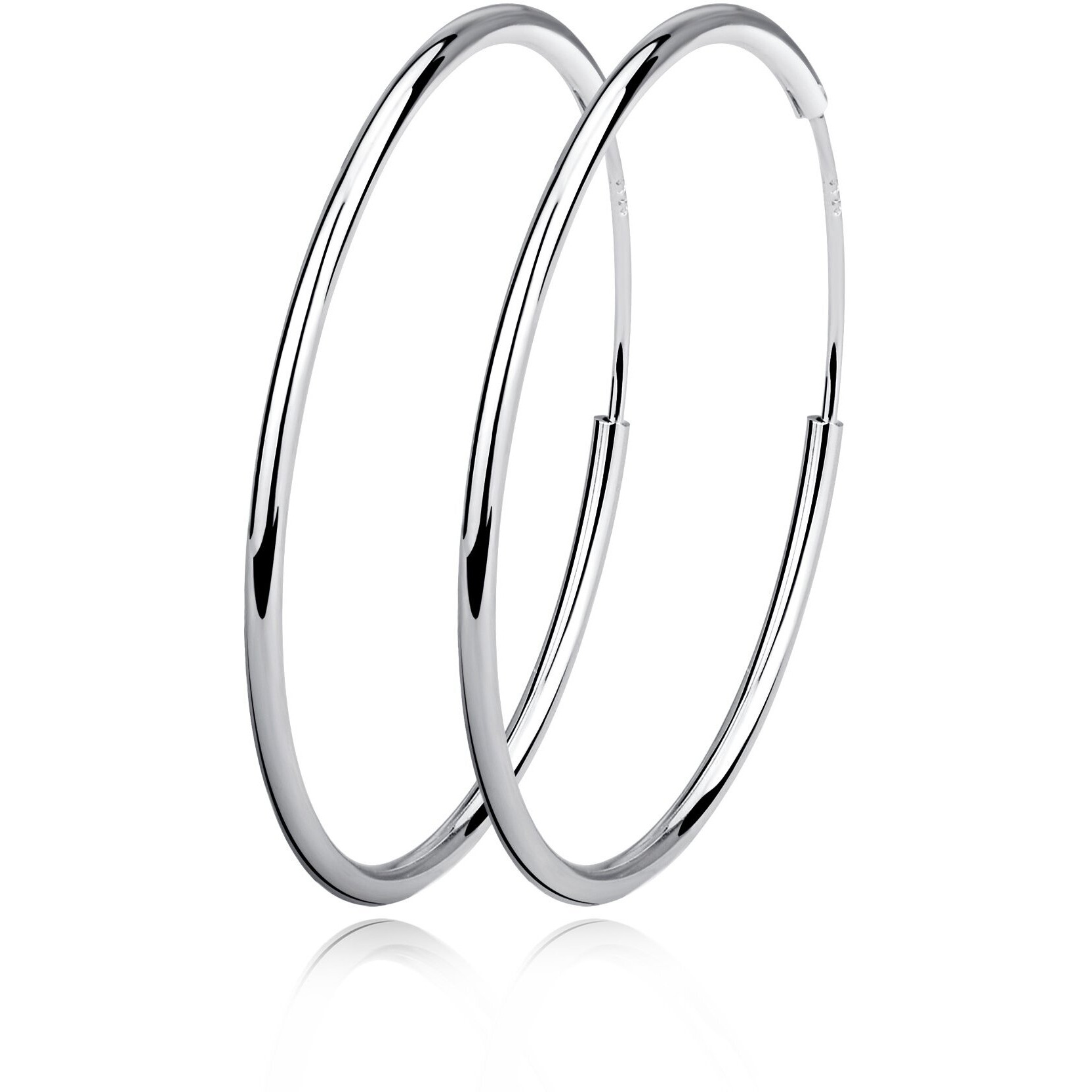 Hoop Earrings Sterling Silver Circle Endless Hoop Earrings Hoops Jewelry Fashion Big Hoop Earring