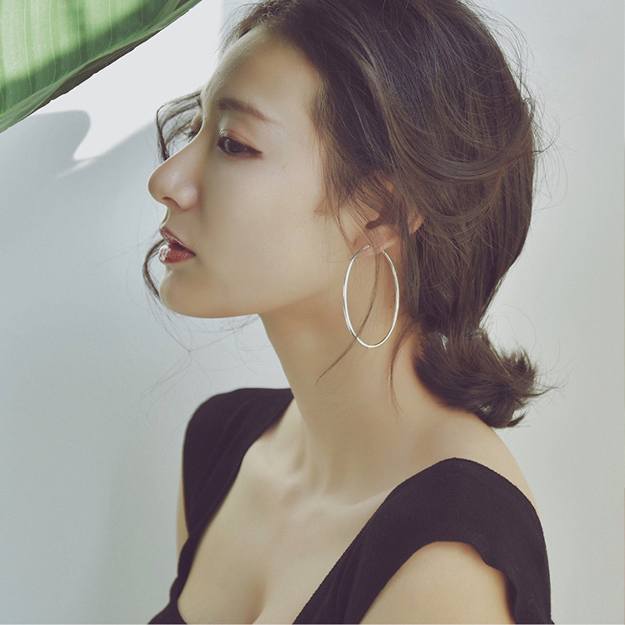Hoop Earrings Sterling Silver Circle Endless Hoop Earrings Hoops Jewelry Fashion Big Hoop Earring