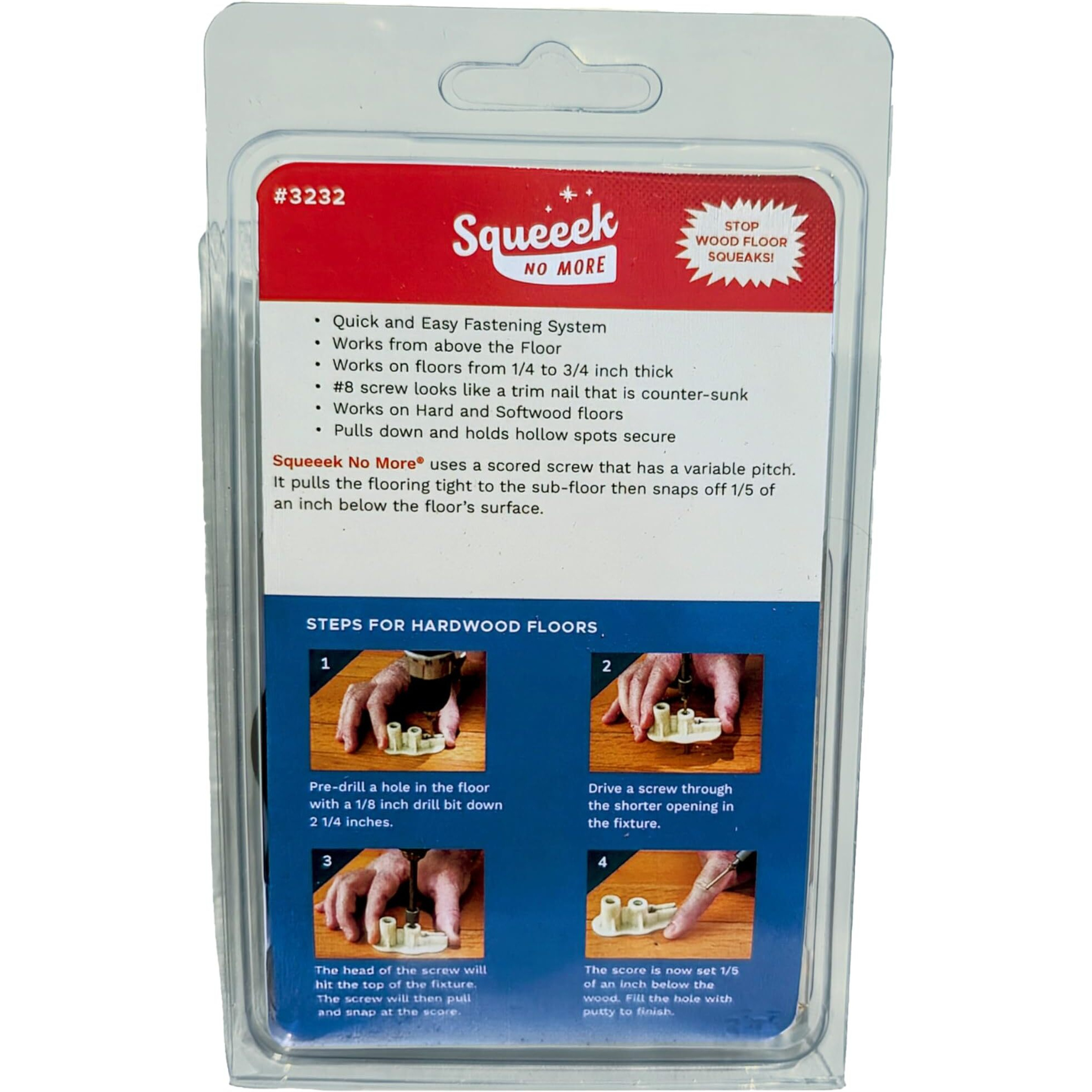 Squeeeek No More/O'Berry Counter Snap Kit (3232) For Hardwood Floors