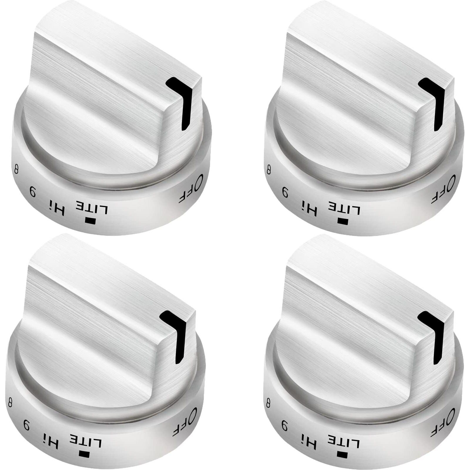 Strongest Version Wb03X24818 Ge Gas Stove Knob *4 100% Stainless Steel (Oem) Replace Range Surface Burner Knob Ap5989029 Ps11729081 Compatible With Ge Gas Stove -10 Years