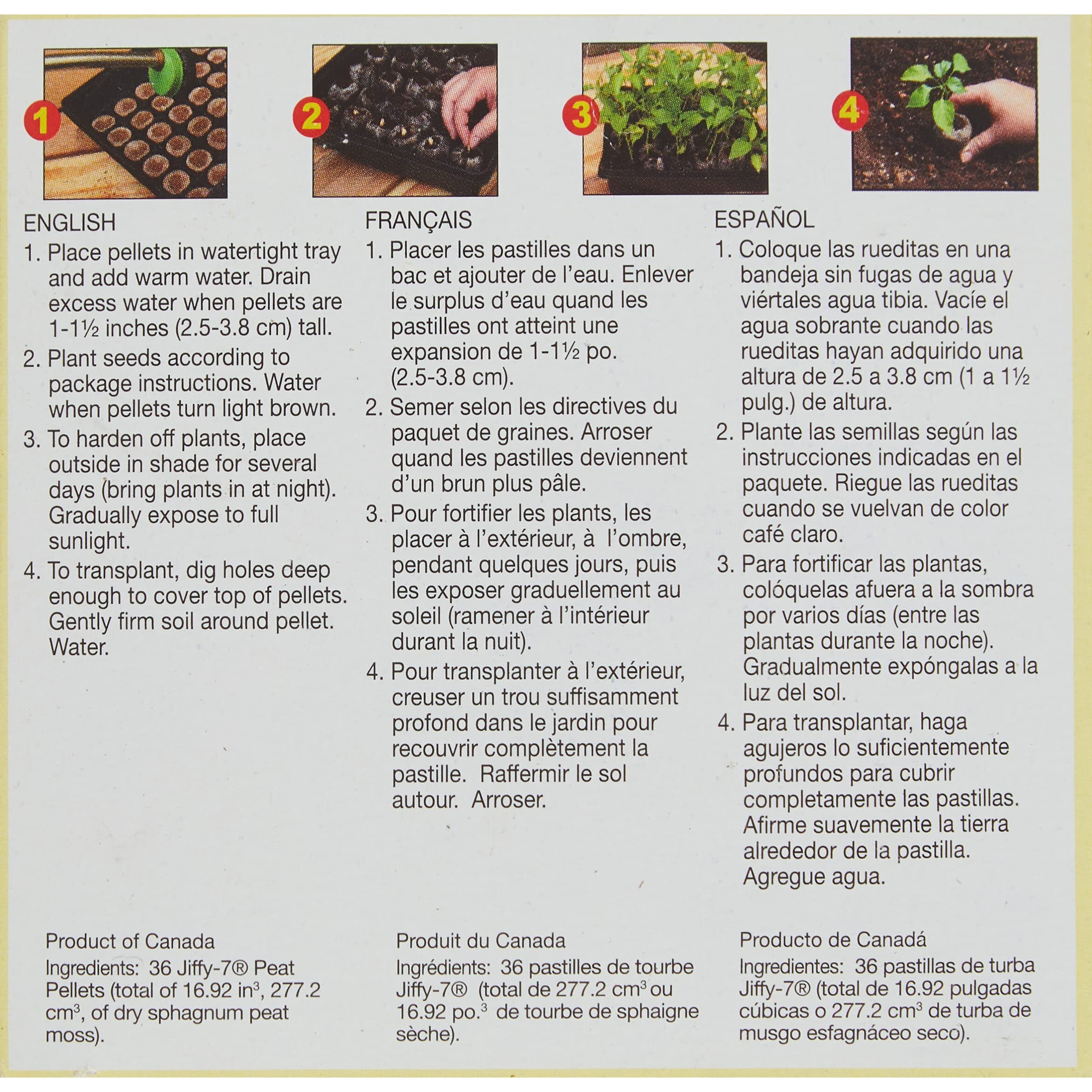 Jiffy J3R36 36Mm Plant Pellet Refill 36 Count