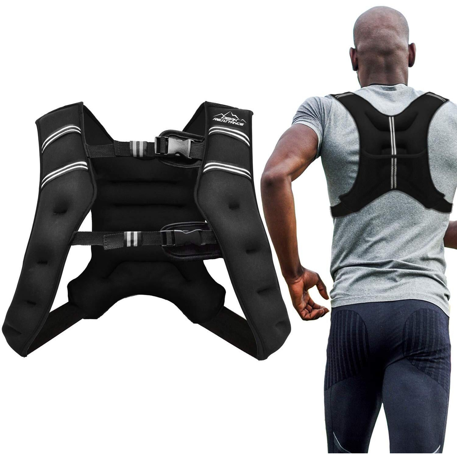 Aduro Sport Weighted Vest Workout Equipment, 4Lbs/6Lbs/12Lbs/20Lbs/25Lbs Body Weight Vest For Men, Women, Kids (20 Pounds (9.07 Kg))