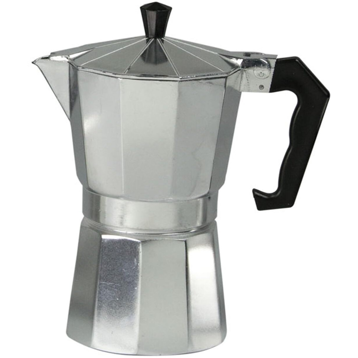 Authentic 6 Cup Demitasse Shot Aluminum Stovetop Espresso Maker By Home Basics | Safety Release Valve | Italian Style Moka Pot For Rich, Aromatic Coffee