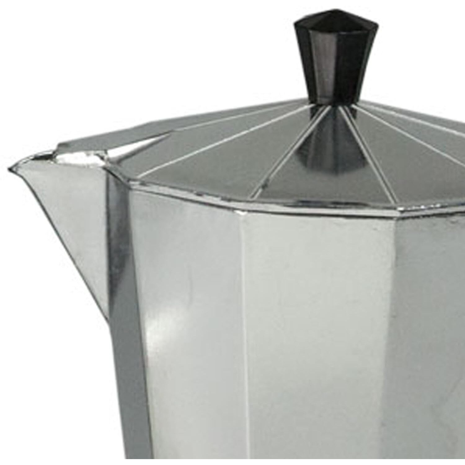 Authentic 6 Cup Demitasse Shot Aluminum Stovetop Espresso Maker By Home Basics | Safety Release Valve | Italian Style Moka Pot For Rich, Aromatic Coffee