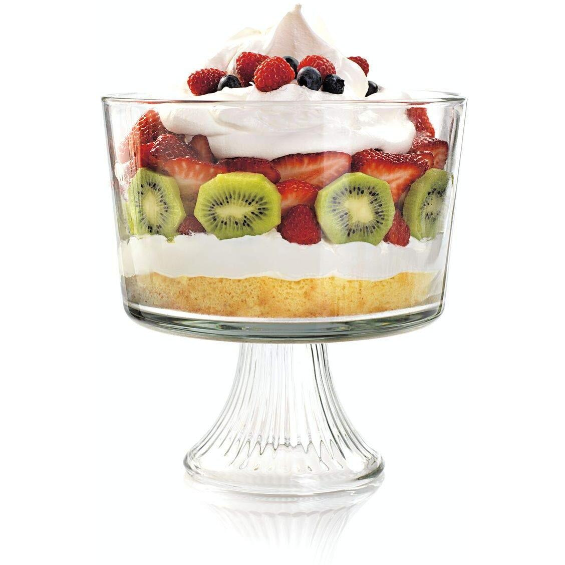 Anchor Hocking Monaco Glass Trifle Bowl, 104 Oz