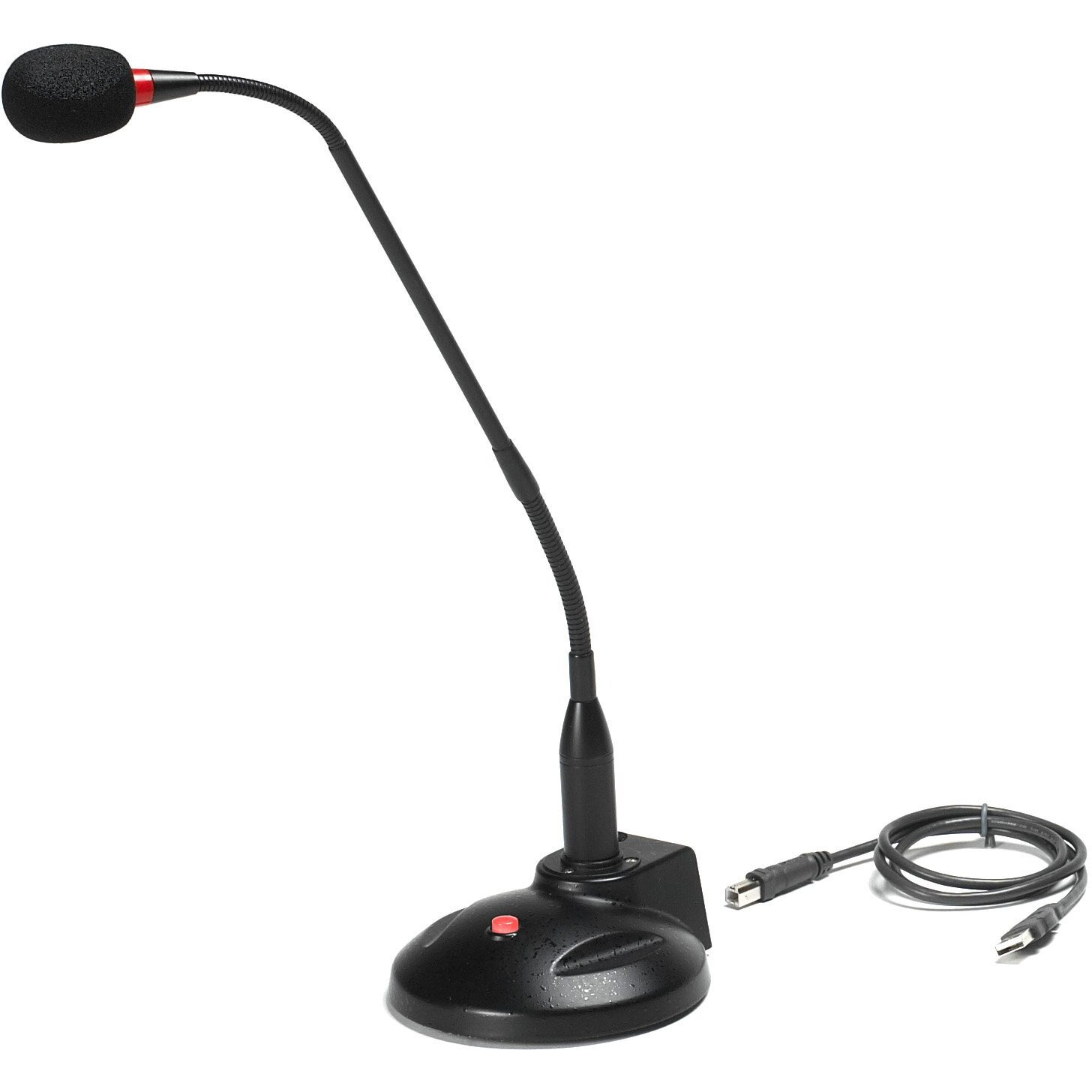 Sound Tech Gn-Usb-2 18 Inch Professional Uni-Direction Noise Canceling Gooseneck Stereo Microphone With 10 Ft Usb Cord