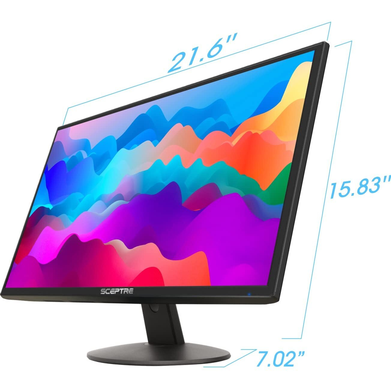 Sceptre E249W-19203R 24-Inch Fhd Led Gaming Monitor 2X Hdmi Vga 75Hz Build-In Speakers, Machine Black