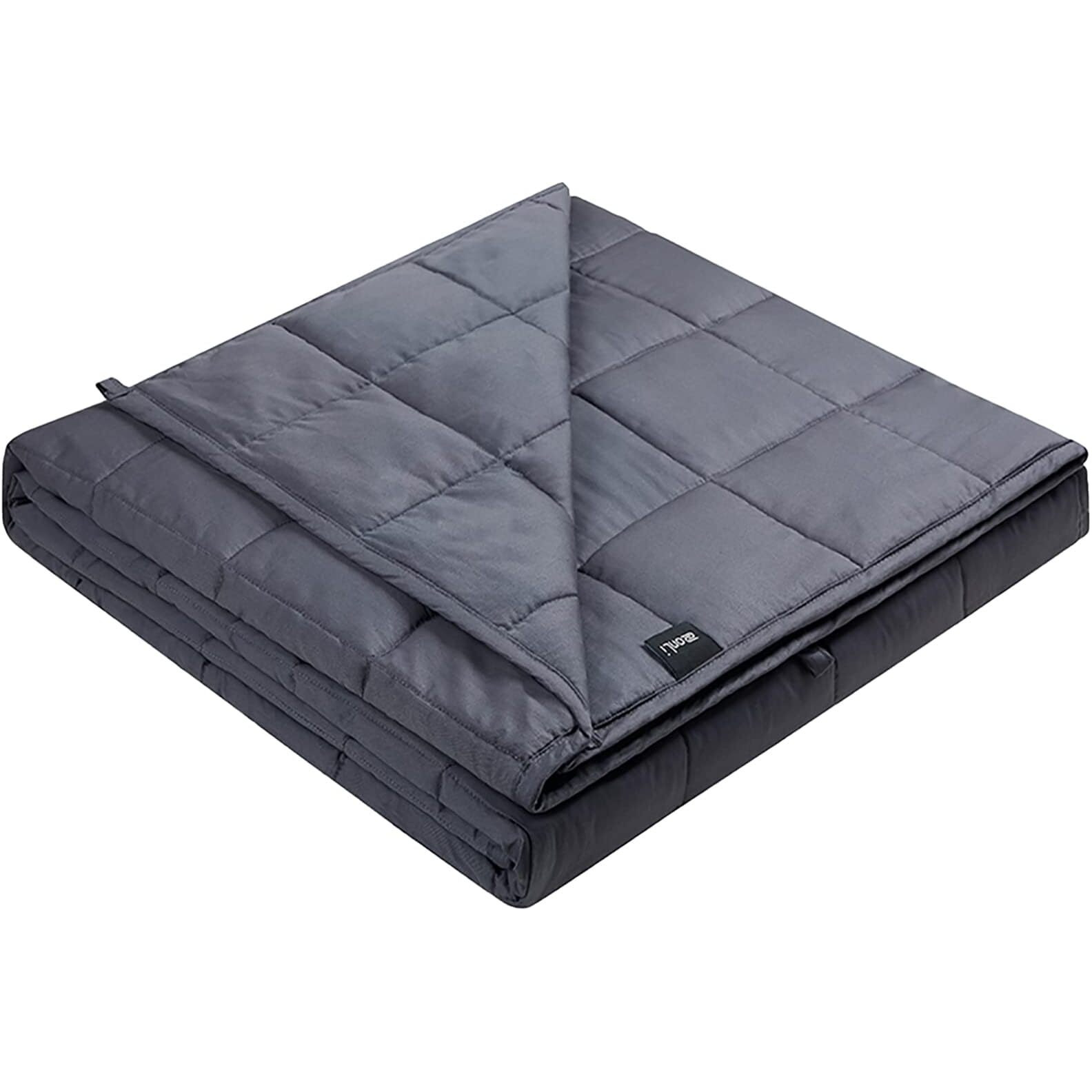 Zonli Weighted Blanket (60''X80'', 20Lbs, Queen Size Dark Grey) For Adults, High Breathability Heavy Blanket, Soft Material With Premium Glass Beads