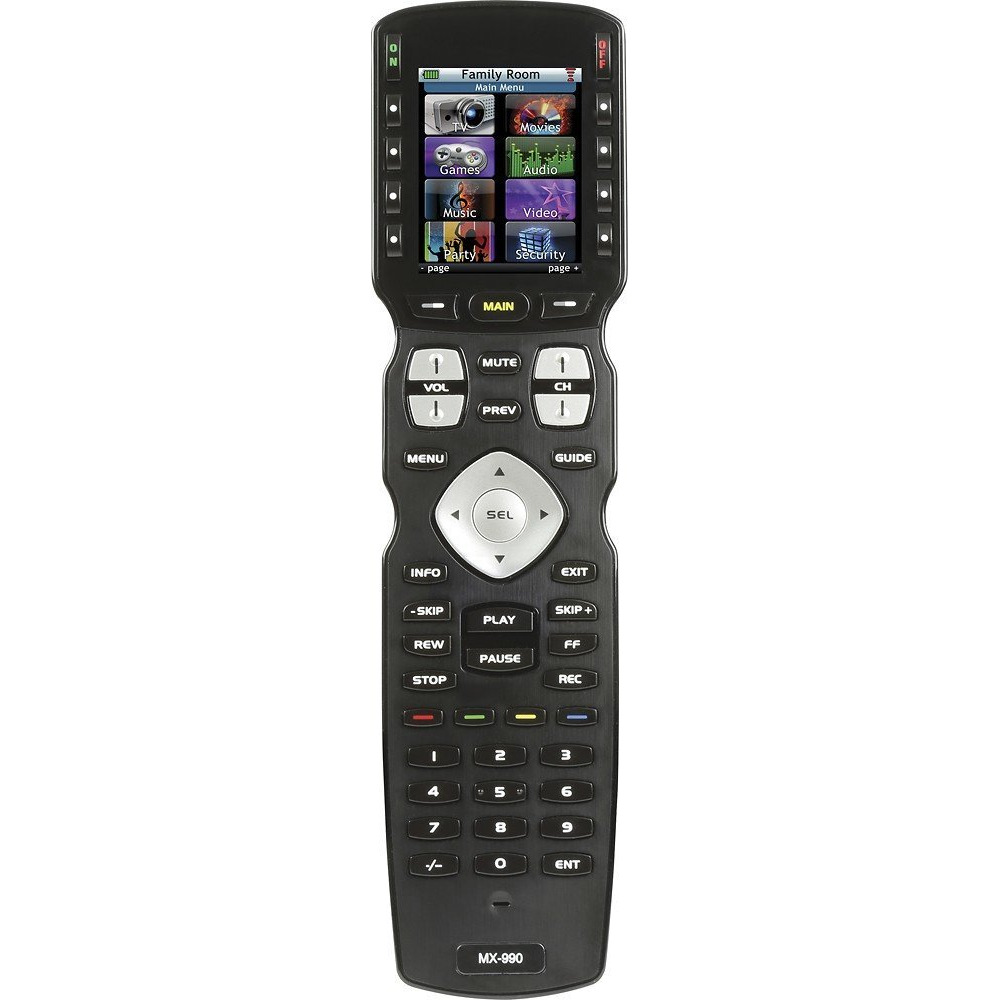 Universal Remote Mx-990 Complete Control Ir/Rf Remote With Color Lcd Screen, Black (Mx990)